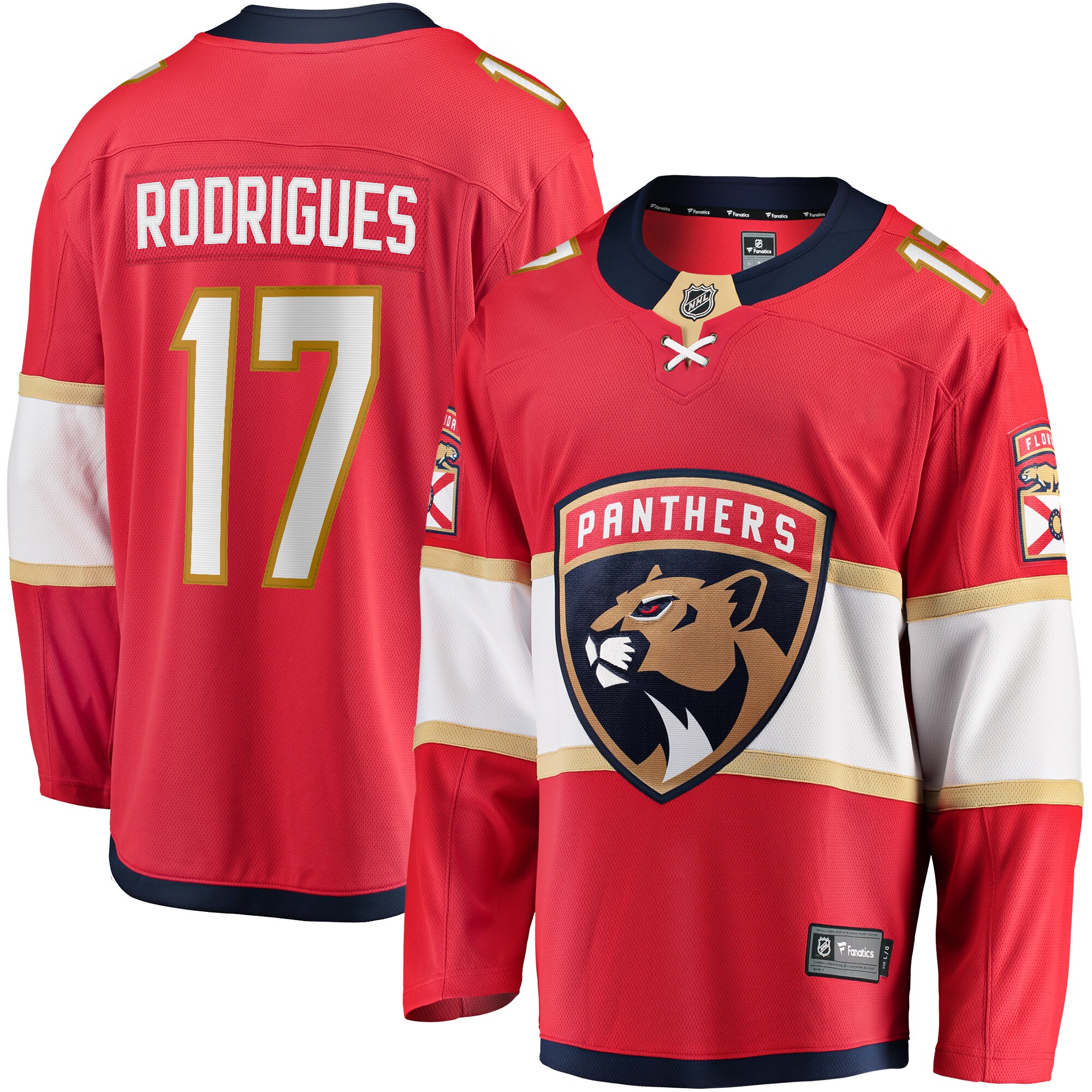Florida Panthers Evan Rodrigues Red Home Breakaway NHL Jersey Men's
