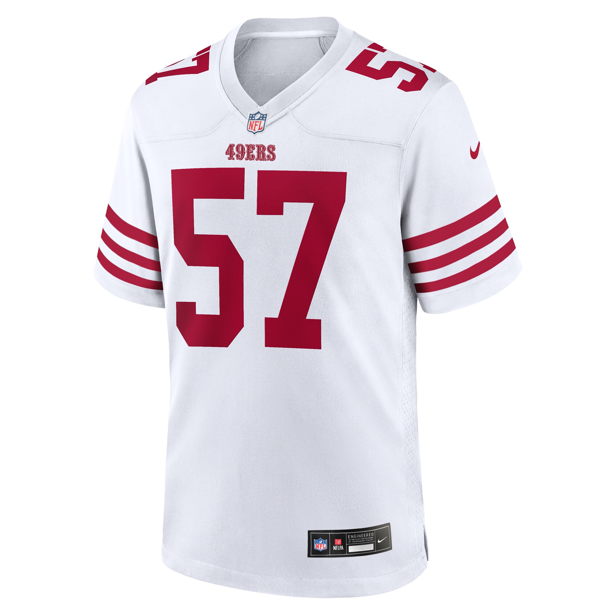 San Francisco 49ers Dre Greenlaw White Team Game NFL Jersey Men's