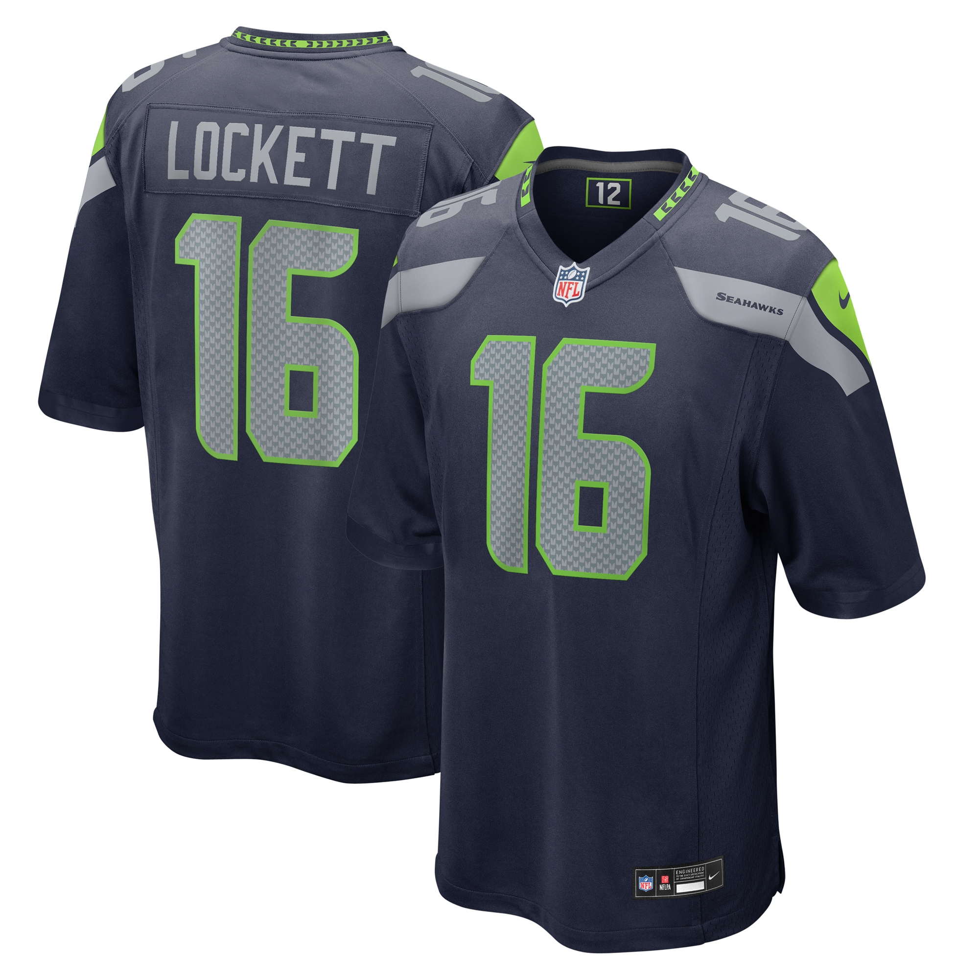 Seattle Seahawks Tyler Lockett College Navy Game NFL Jersey Men's