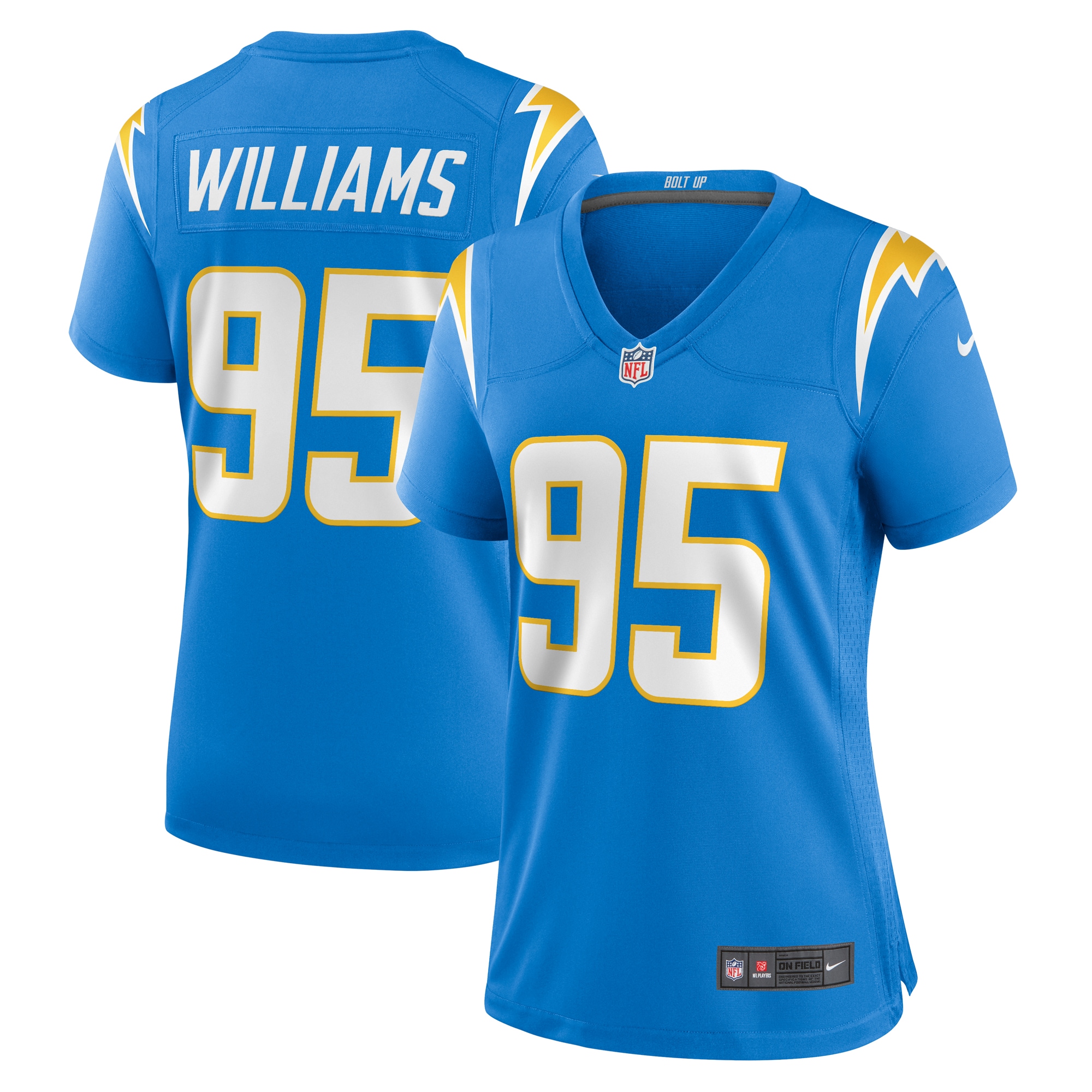 Los Angeles Chargers Nicholas Williams Powder Blue Team Game NFL Jersey Women's