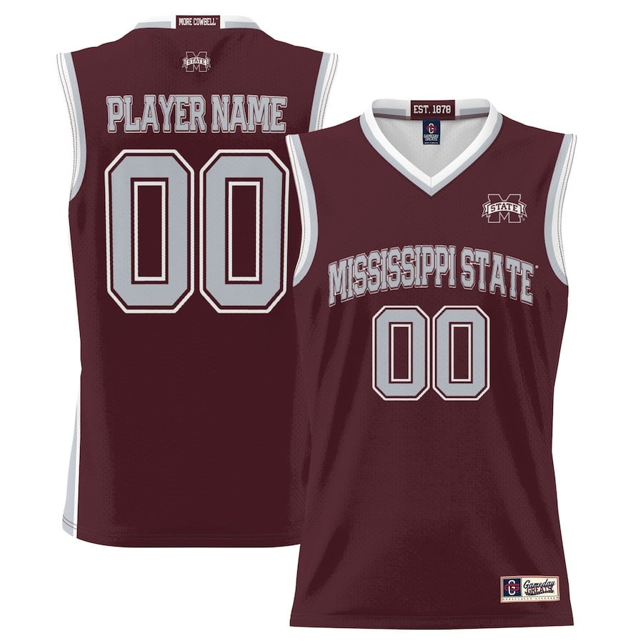 Mississippi State Bulldogs NIL Custom Maroon NCAA Jersey Men's