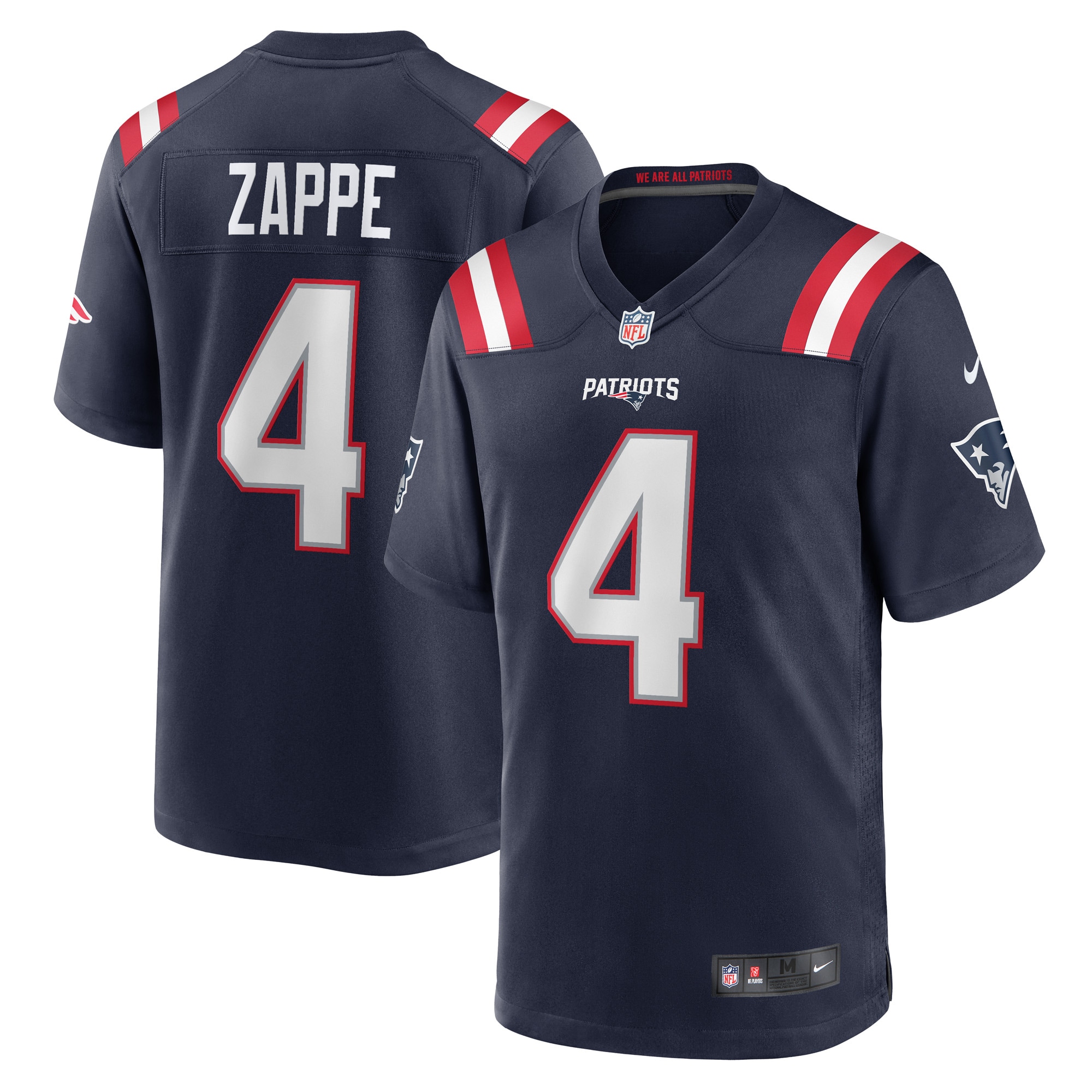 New England Patriots Bailey Zappe Navy Game Player NFL Jersey Men's