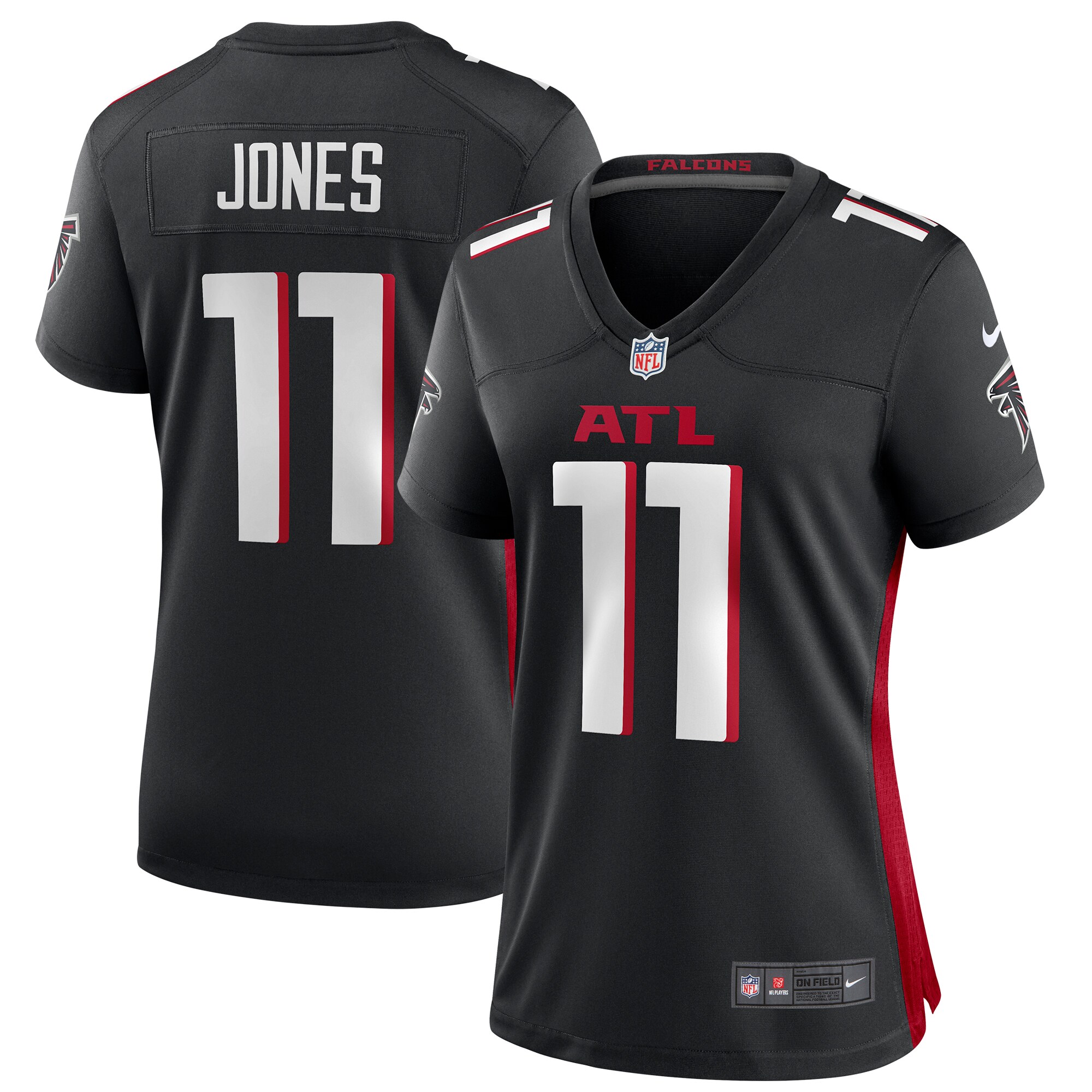 Atlanta Falcons Julio Jones Black Game NFL Jersey Women's
