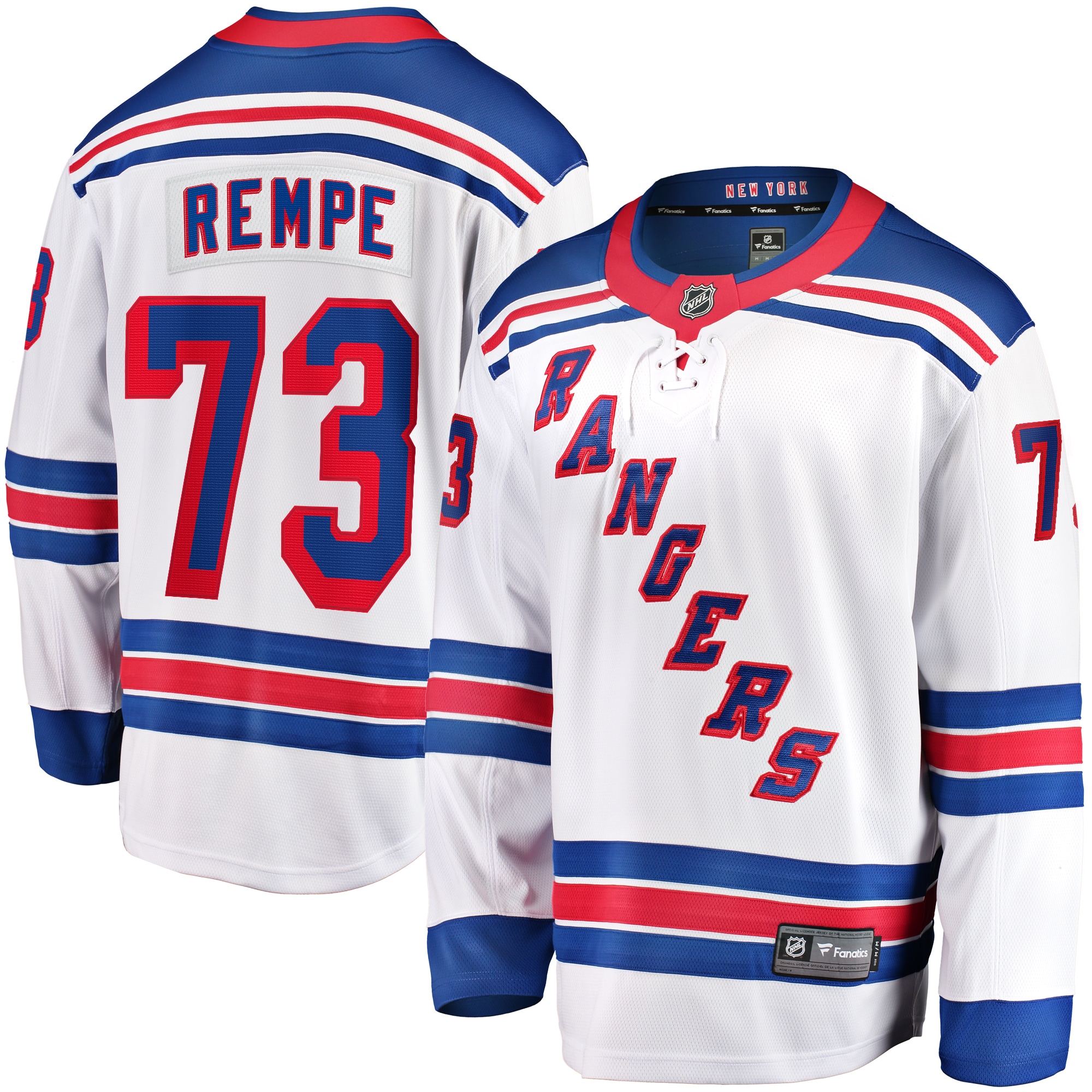 New York Rangers Matt Rempe White Away Premier Breakaway Player NHL Jersey Men's