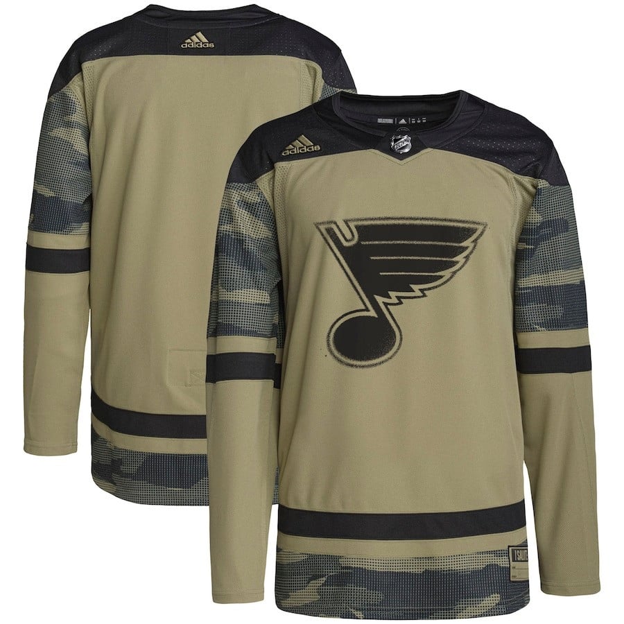 St. Louis Blues Military Appreciation Team Practice Camo NHL Jersey Men's