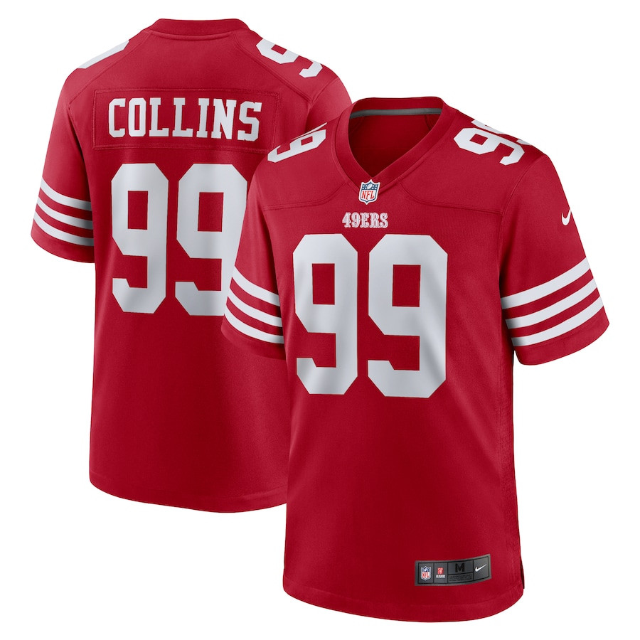 Maliek Collins 99 San Francisco 49ers Game Scarlet NFL Jersey Men's