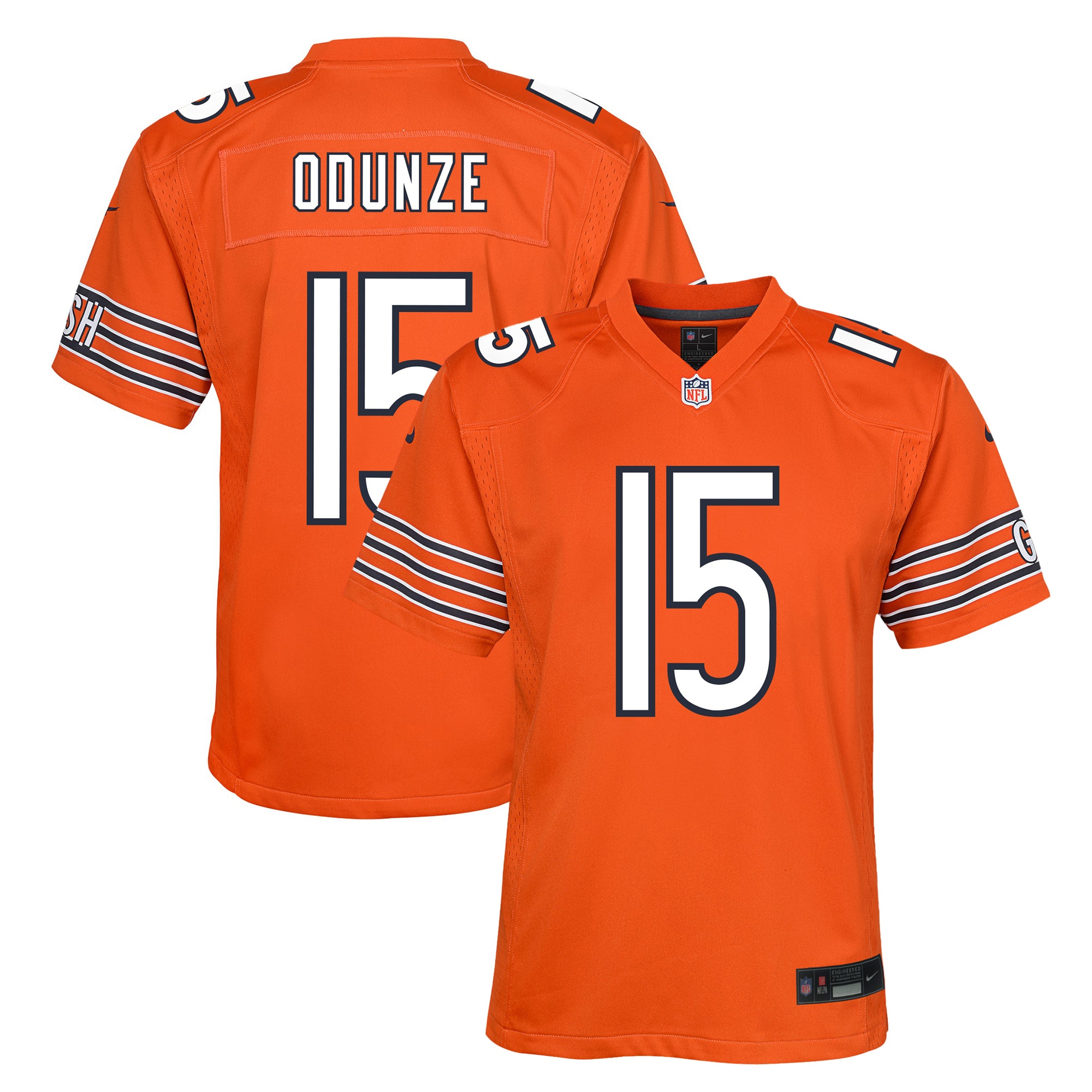 Chicago Bears Rome Odunze Orange Alternate Game NFL Jersey Youth
