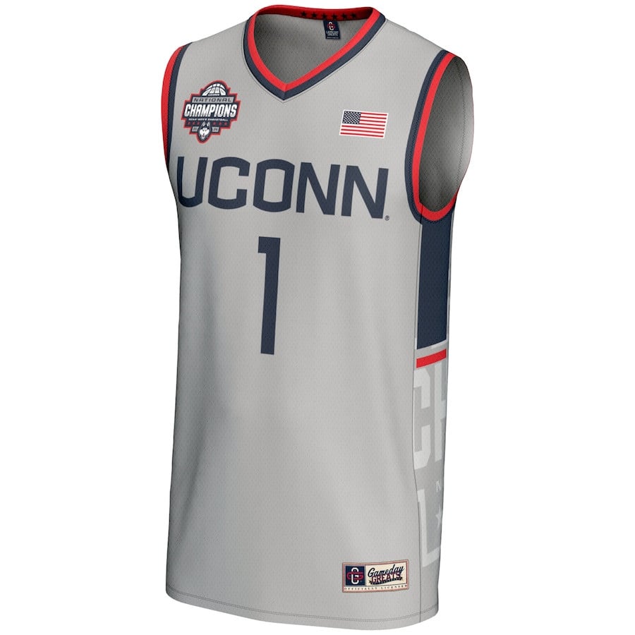 UConn Huskies 2024 National Champions Fashion All Over Printed NCAA Jersey Men's