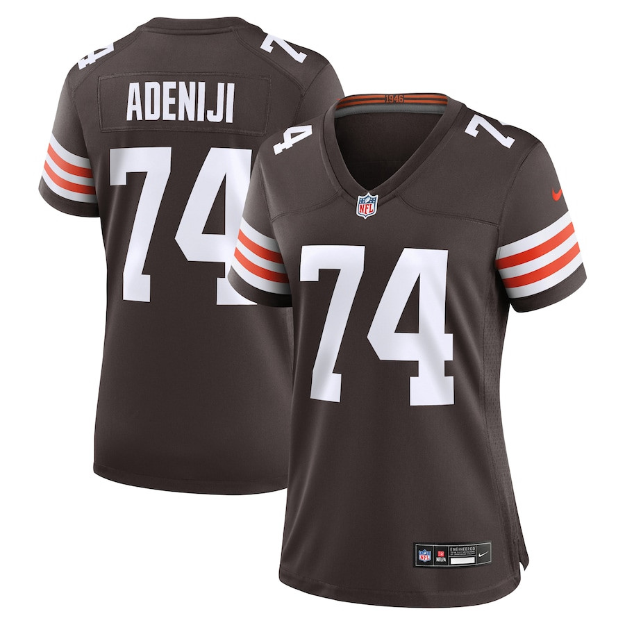 Hakeem Adeniji 74 Cleveland Browns Game Brown NFL Jersey Women's