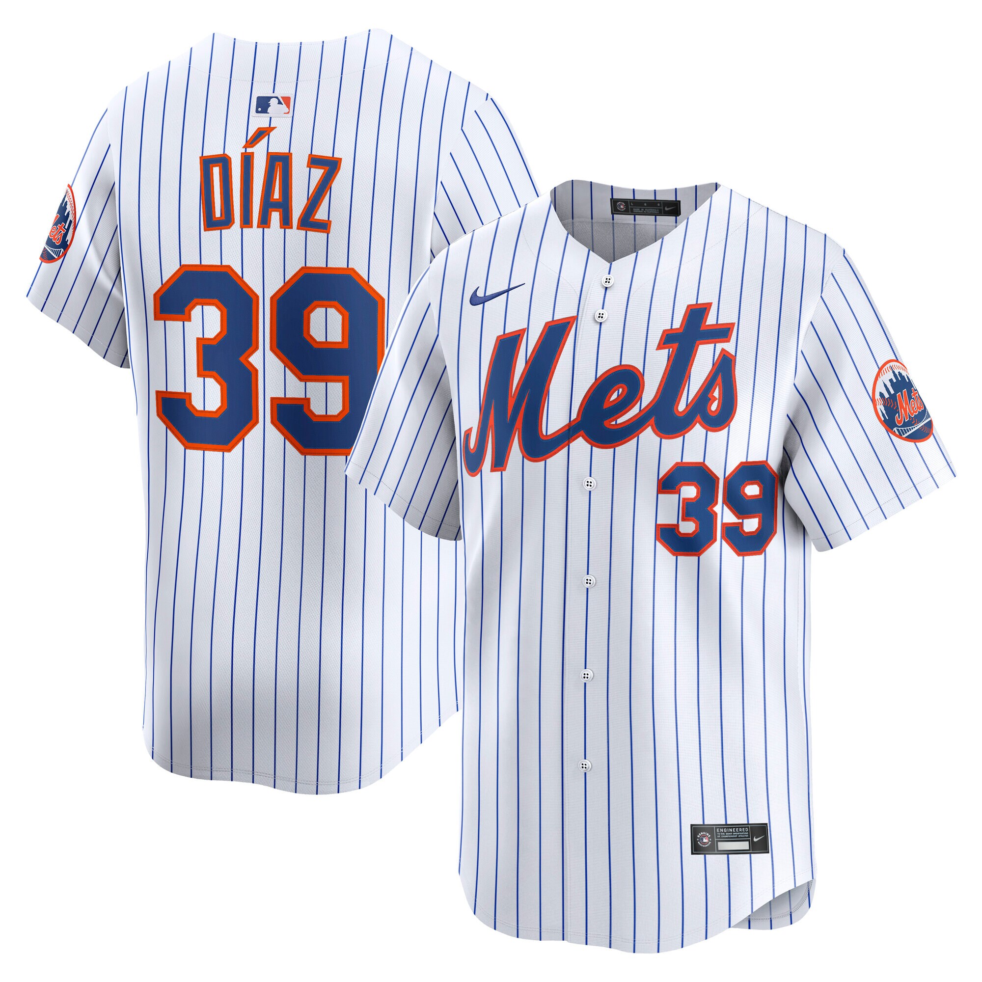 New York Mets Edwin Diaz White Home Limited Player MLB Jersey Men's