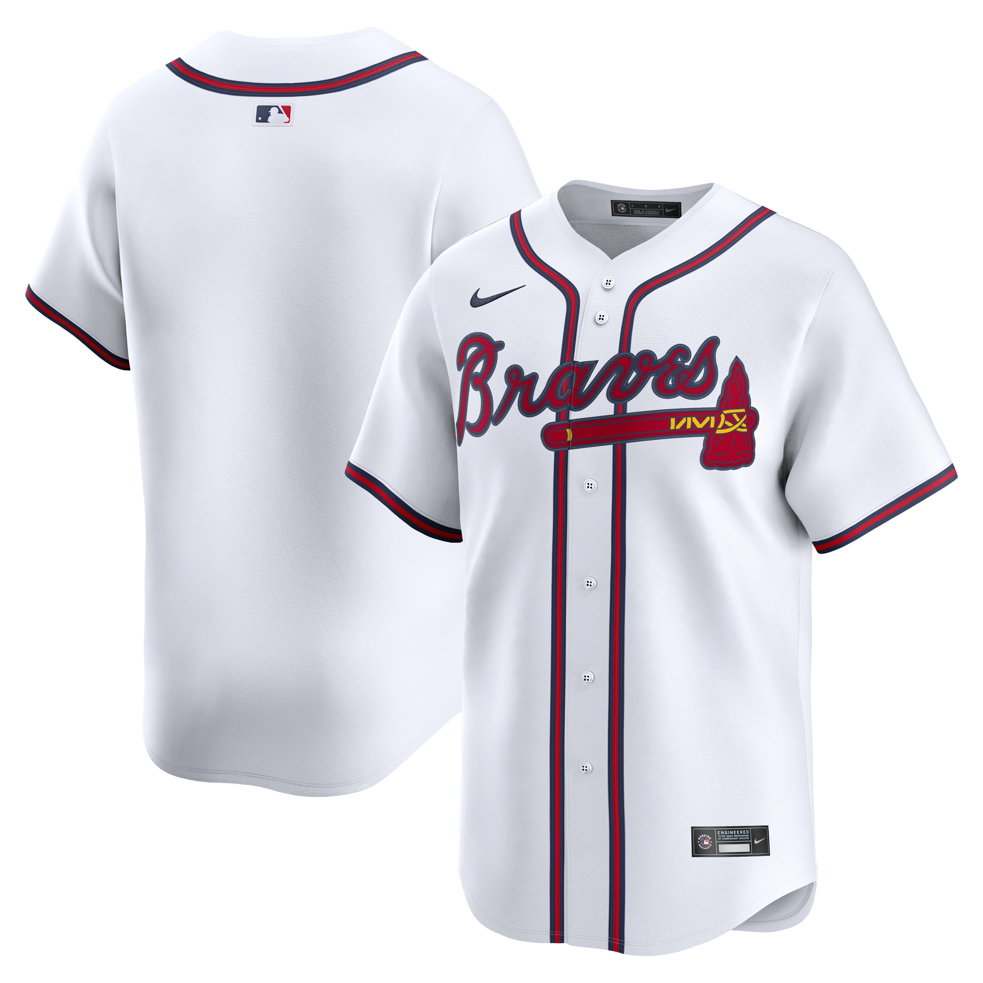 Atlanta Braves White Home Limited MLB Jersey Men's