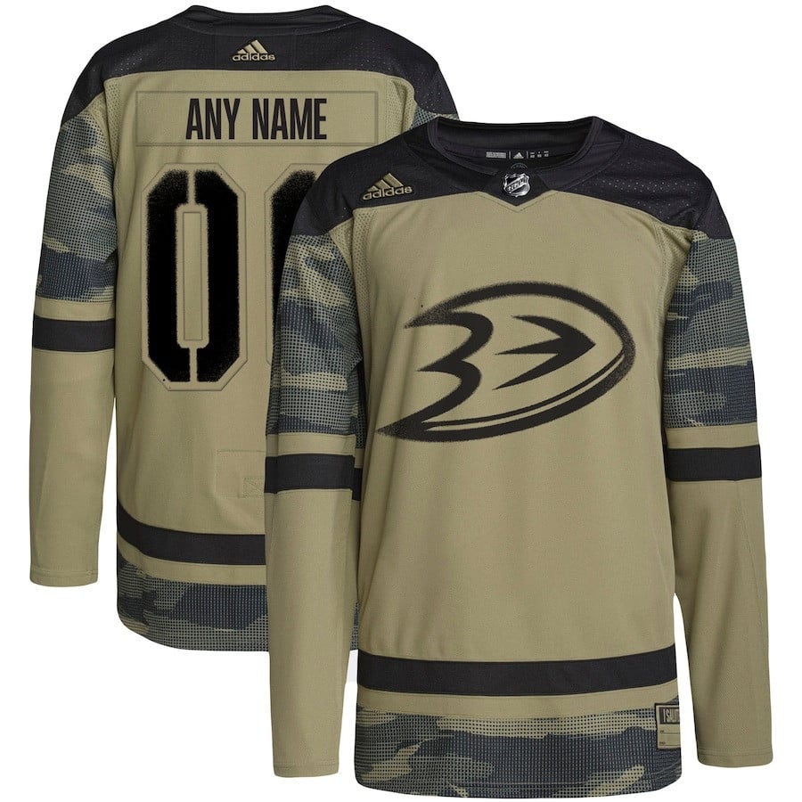 Anaheim Ducks Military Appreciation Team Custom Practice Camo NHL Jersey Men's