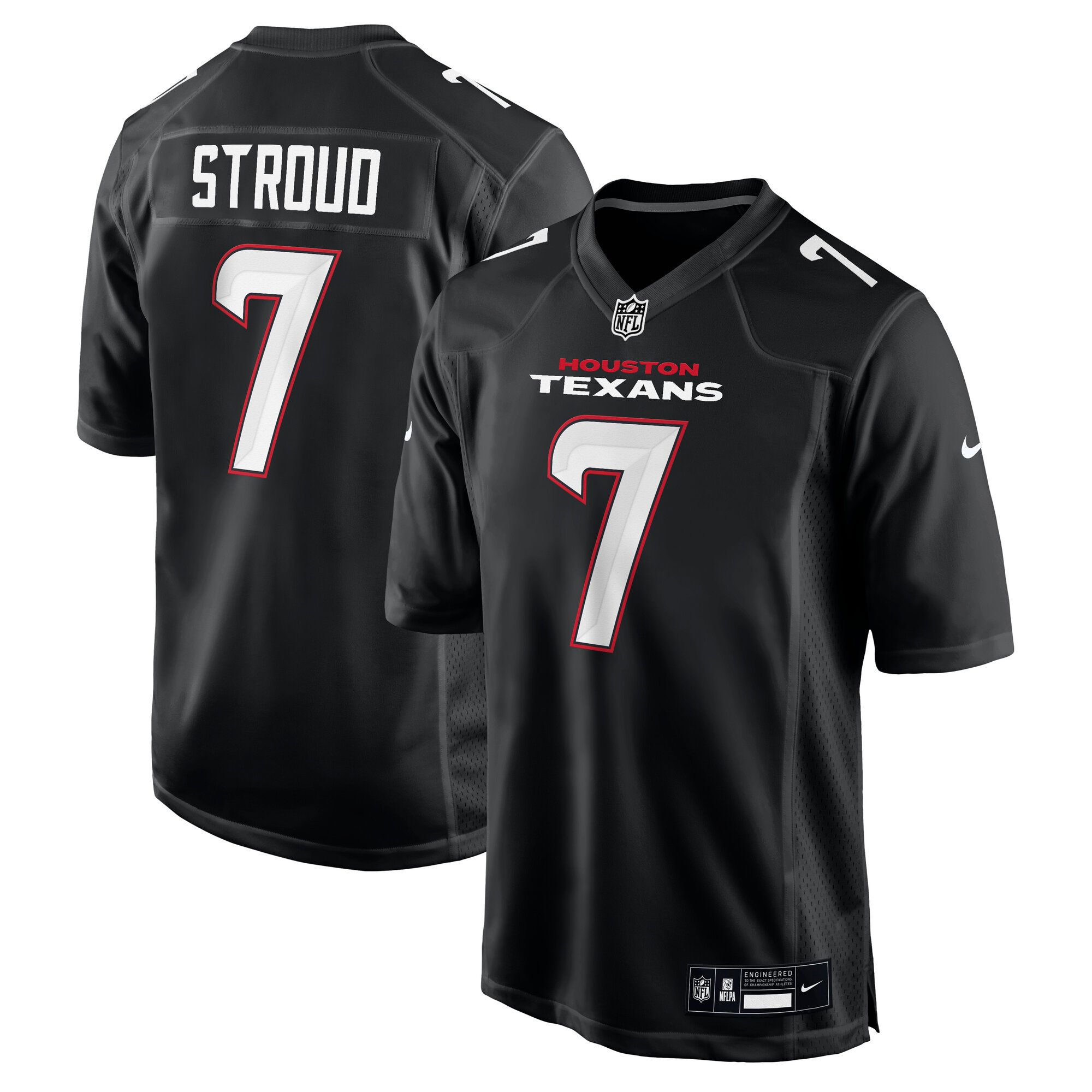 Houston Texans C.J. Stroud Carbon Black Fashion NFL Jersey Men's
