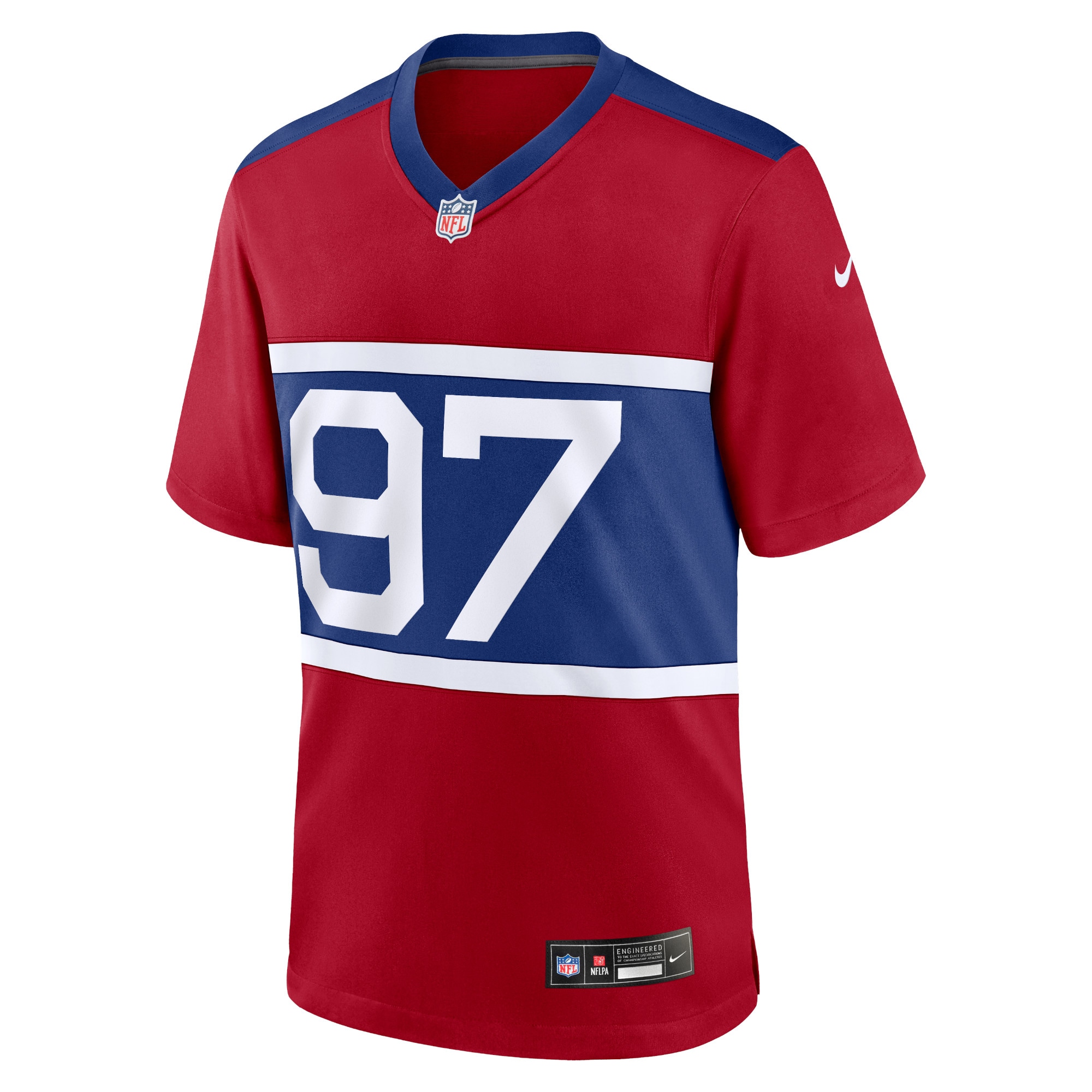 New York Giants Dexter Lawrence II Century Red Alternate Player Game NFL Jersey Men's