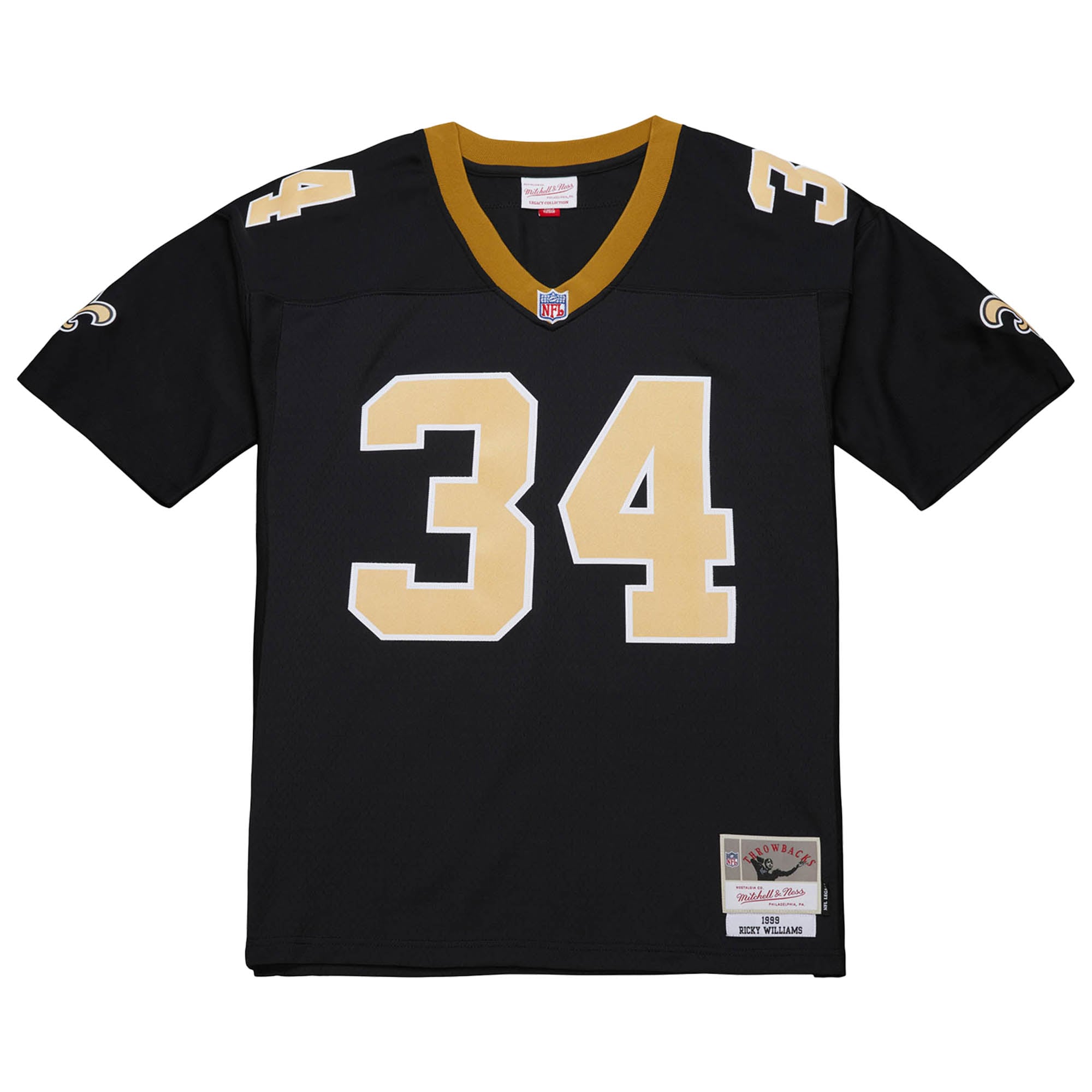 New Orleans Saints Ricky Williams Mitchell Ness Black 1999 Legacy NFL Jersey Men's