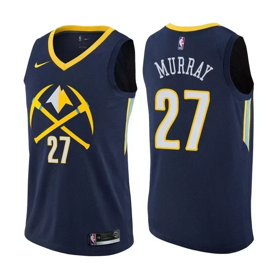 Denver Nuggets Jamal Murray 27 City Edition Navy NBA Jersey Men's
