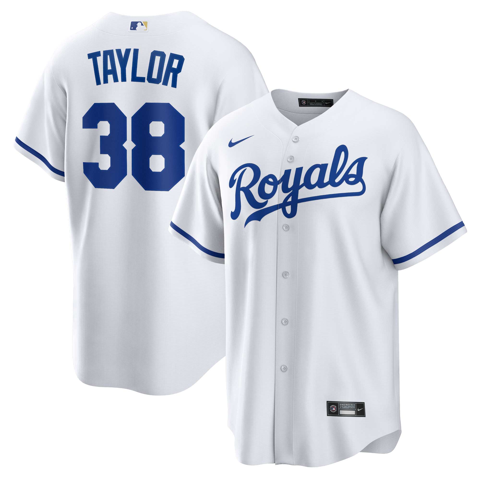 Kansas City Royals Josh Taylor White Home Player MLB Jersey Men's