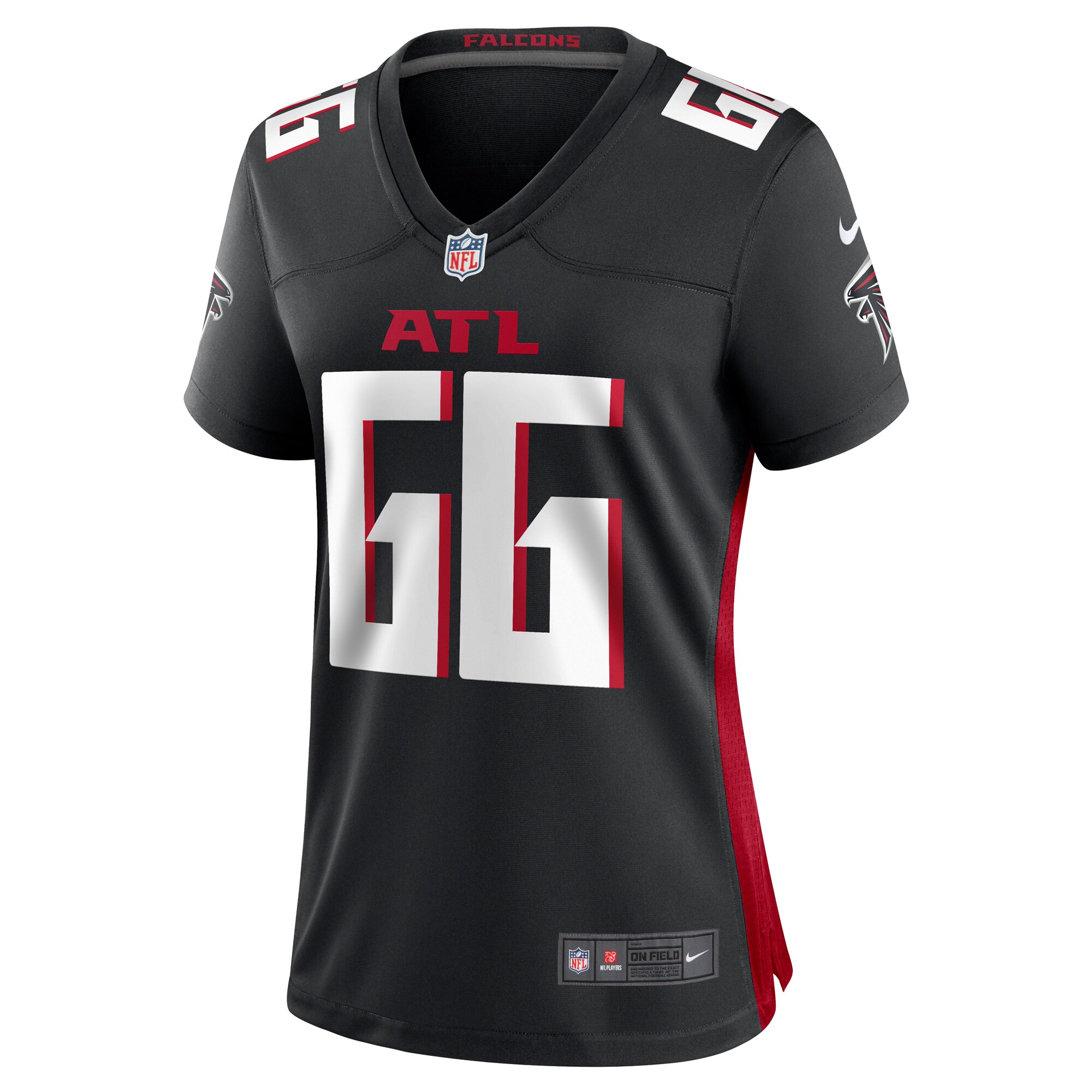 Atlanta Falcons Joshua Miles Black Game NFL Jersey Women's