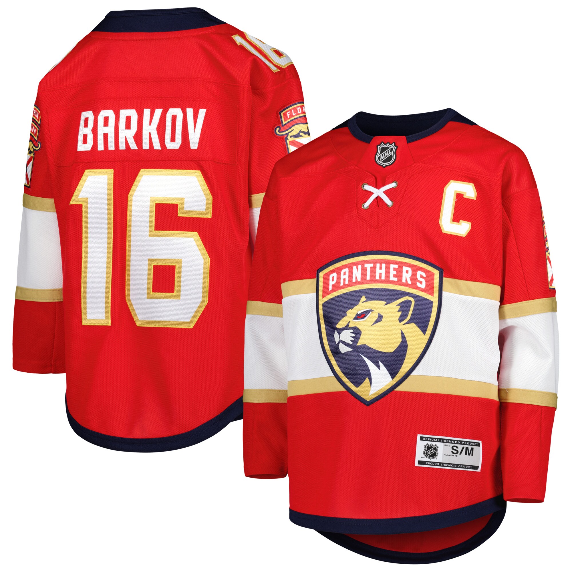 Florida Panthers Aleksander Barkov Red Home Premier Player NHL Jersey Youth