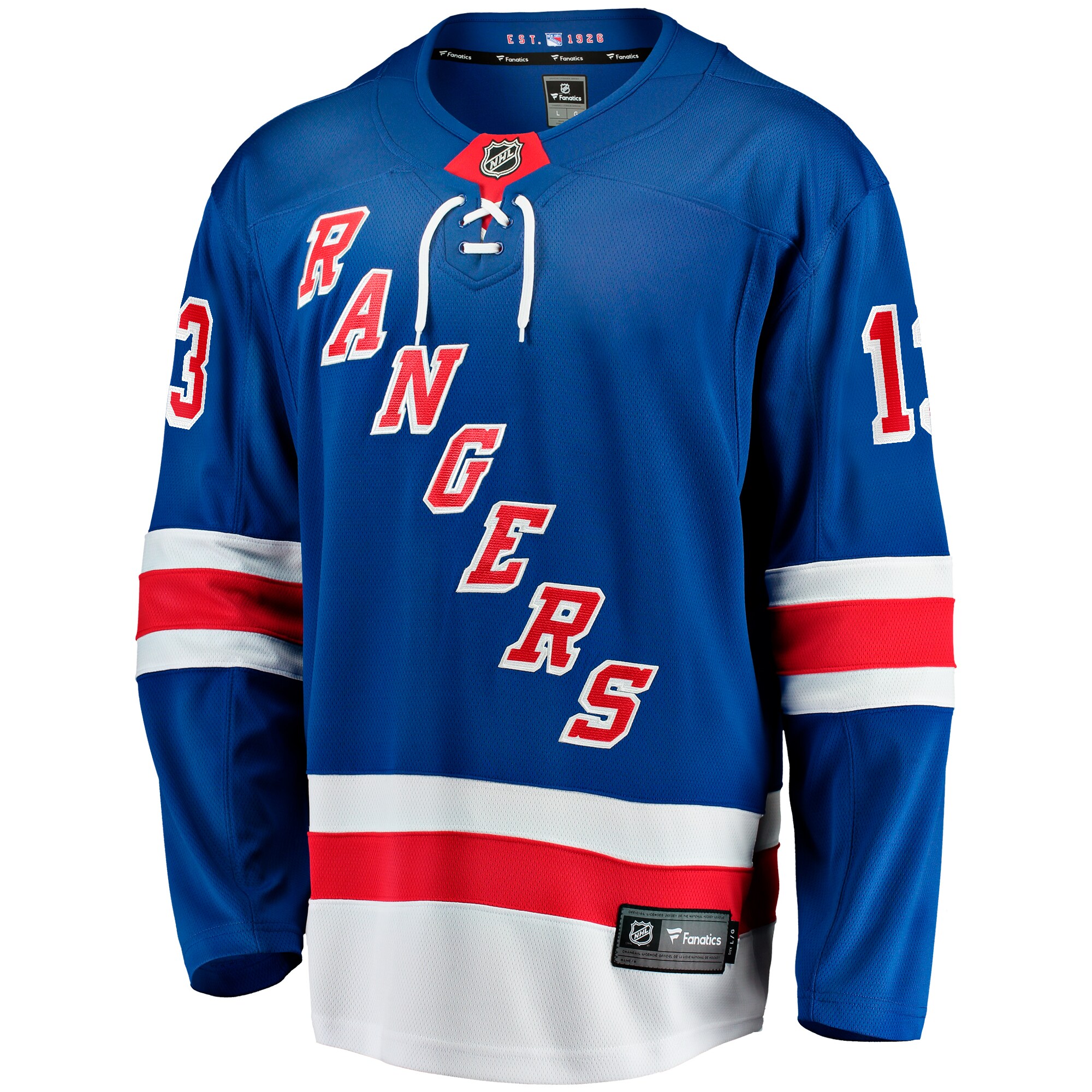New York Rangers Alexis Lafreniere Blue Home Breakaway NHL Jersey Men's