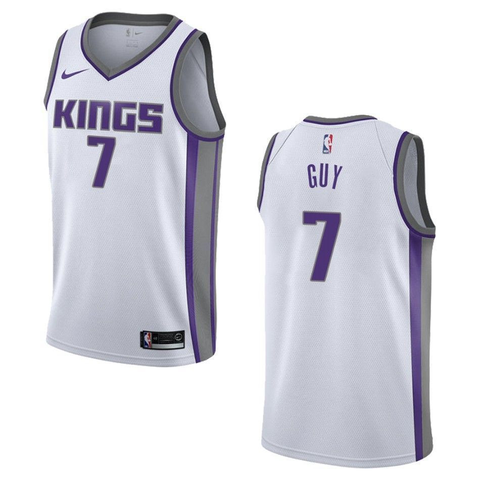 Sacramento Kings 7 Kyle Guy Association Swingman White NBA Jersey Men's