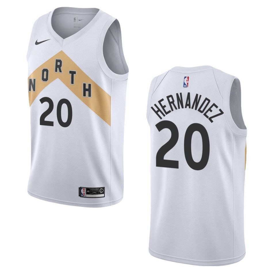 Toronto Raptors 20 Dewan Hernandez City Swingman White NBA Jersey Men's