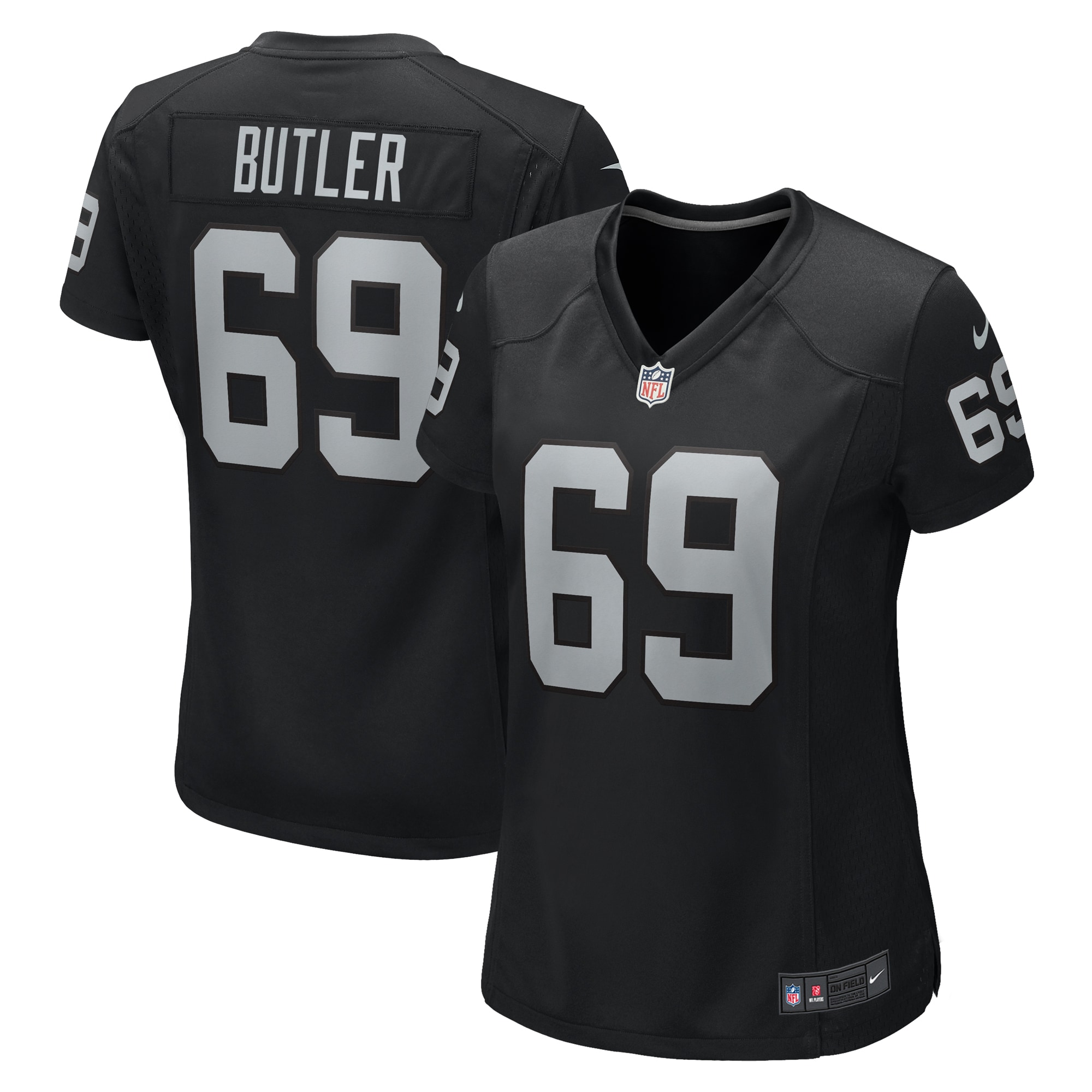 Las Vegas Raiders Adam Butler Black Game NFL Jersey Women's