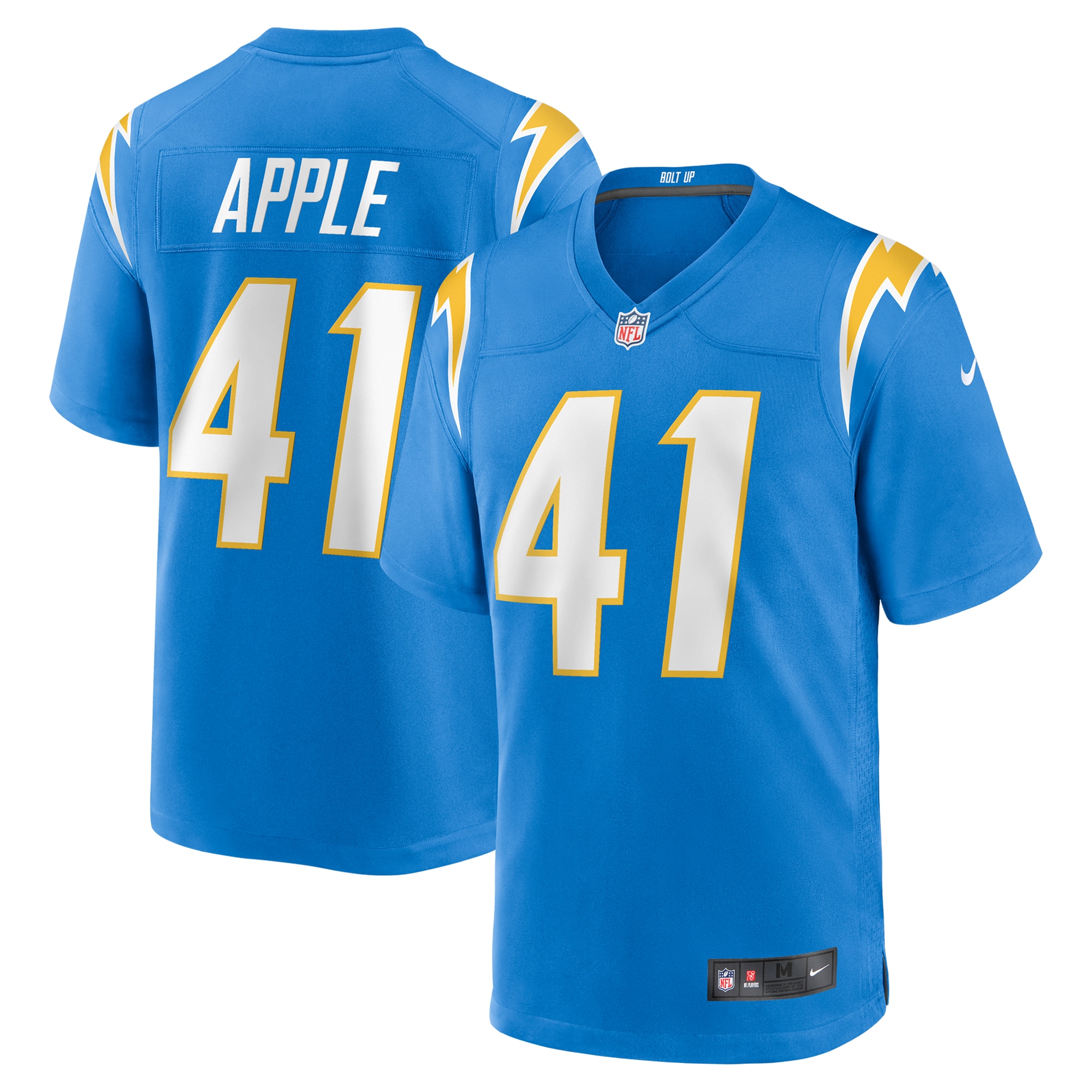 Los Angeles Chargers Eli Apple Powder Blue Team Game NFL Jersey Men's