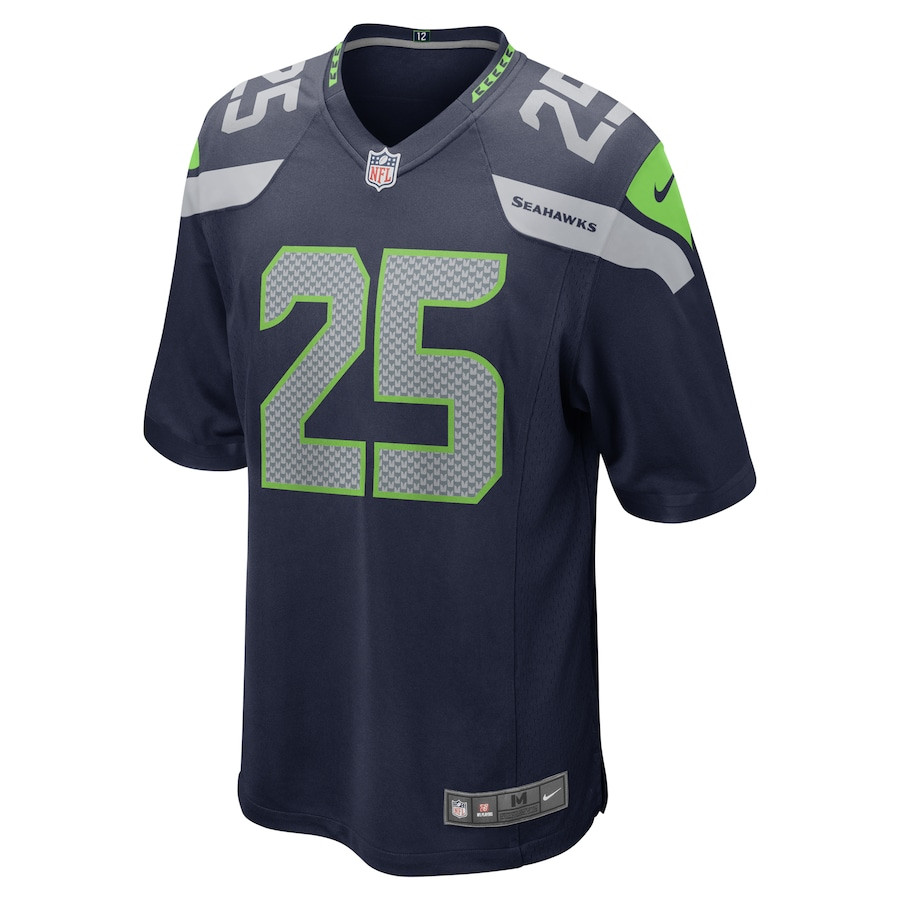Richard Sherman 25 Seattle Seahawks Retired Game College Navy NFL Jersey Men's