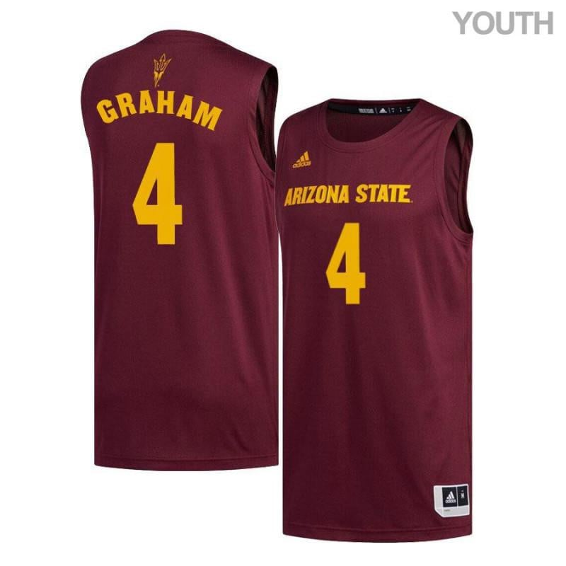 4 Torian Graham Maroon Arizona State Sun Devils NCAA Jersey Youth