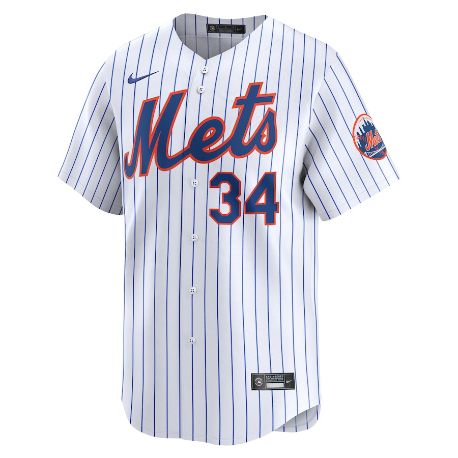 Kodai Senga 34 New York Mets Home Limited Player White MLB Jersey Men's