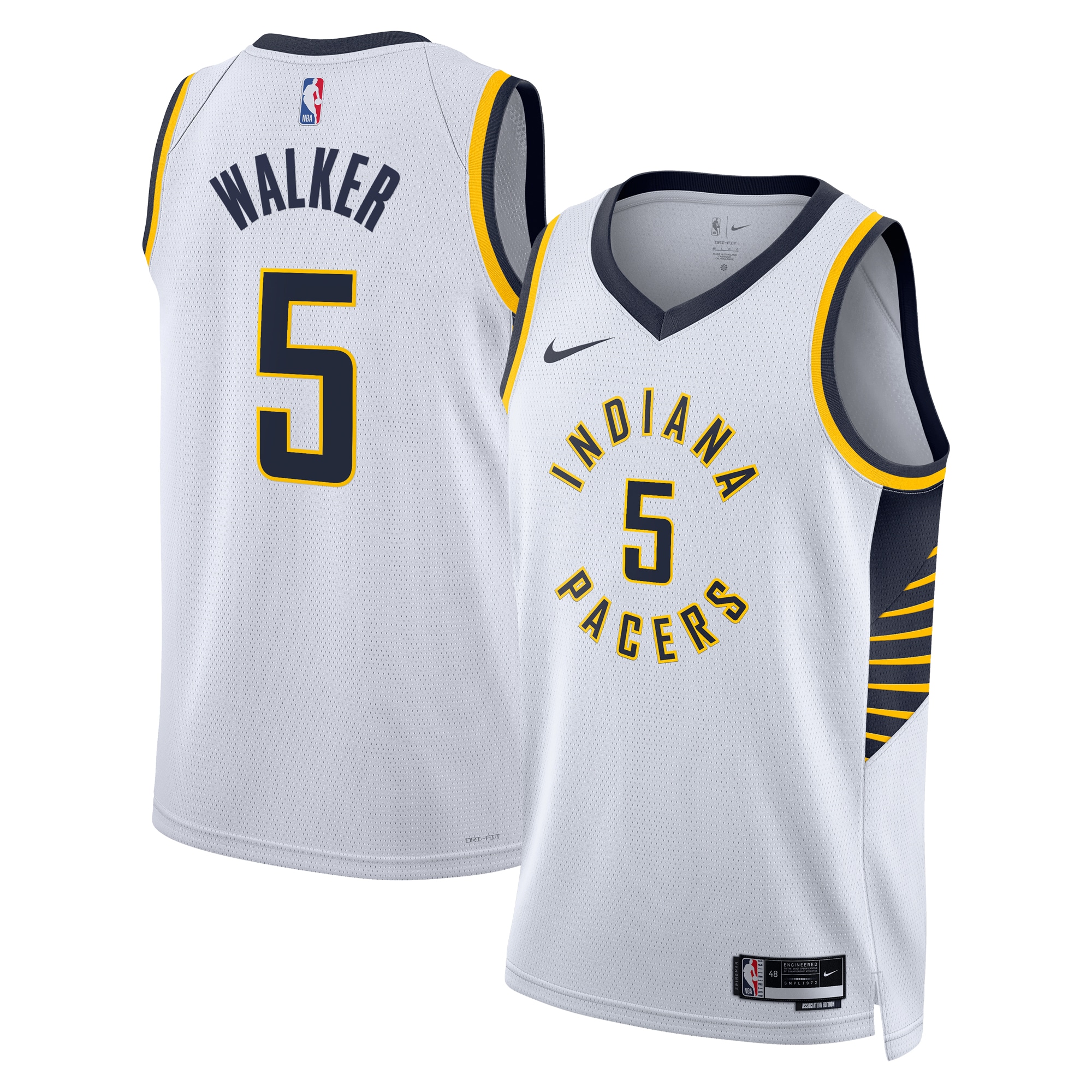 Indiana Pacers Association Edition Swingman White Jarace Walke Unisex NBA Jersey Unisex