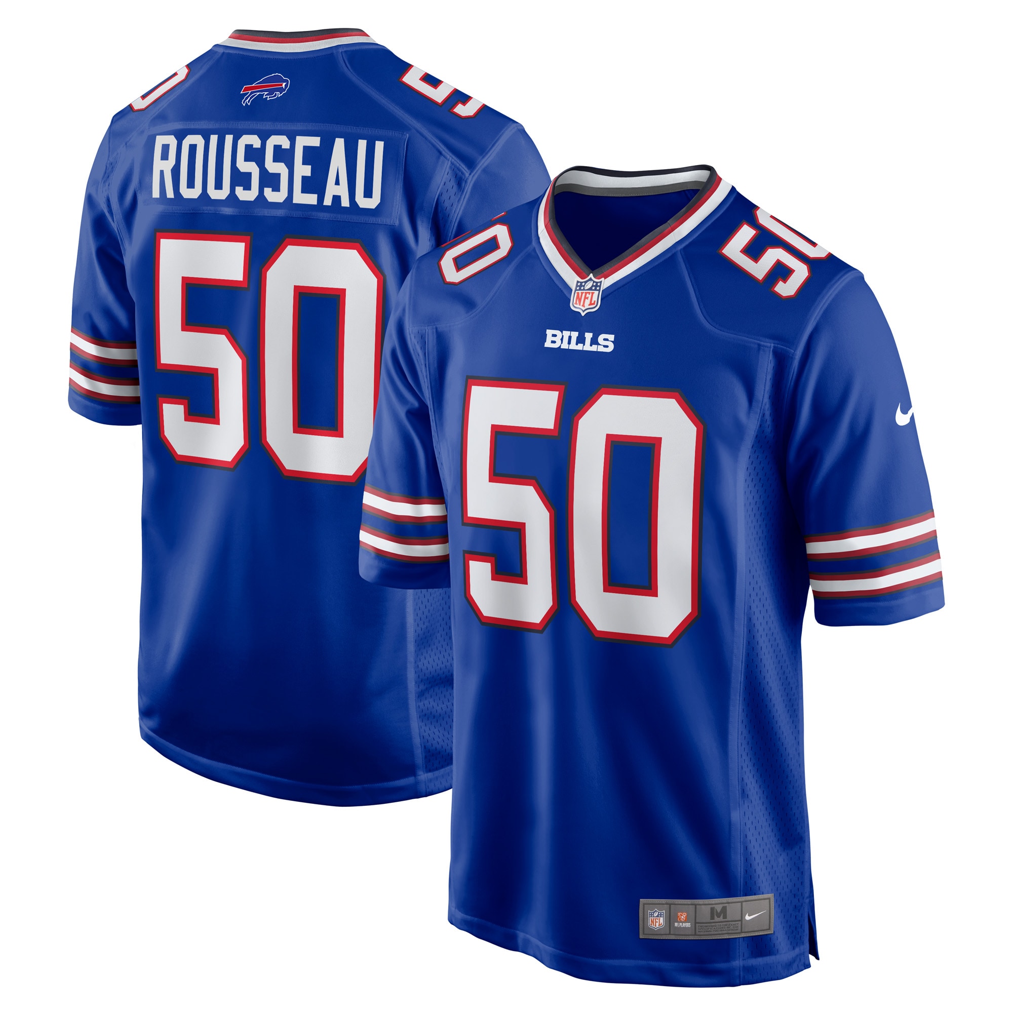 Buffalo Bills Gregory Rousseau Royal Game Player NFL Jersey Men's