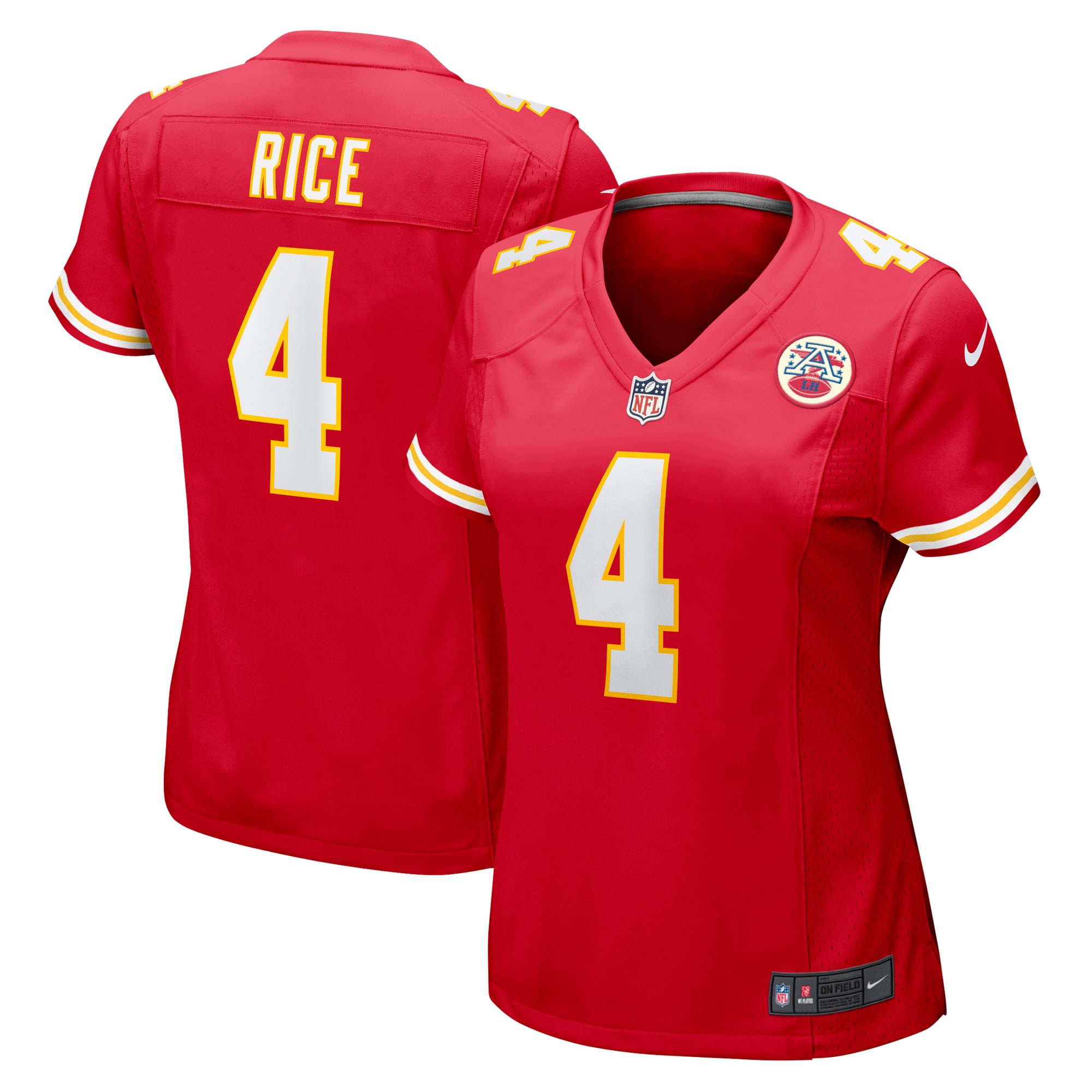 Kansas City Chiefs Rashee Rice Red Game NFL Jersey Women's
