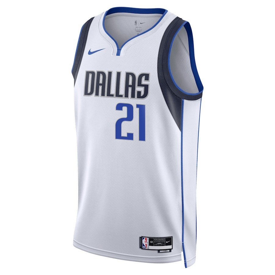 Daniel Gafford 21 Dallas Mavericks 2024 FINALS PATCH Swingman Association Editio White NBA Jersey Men's