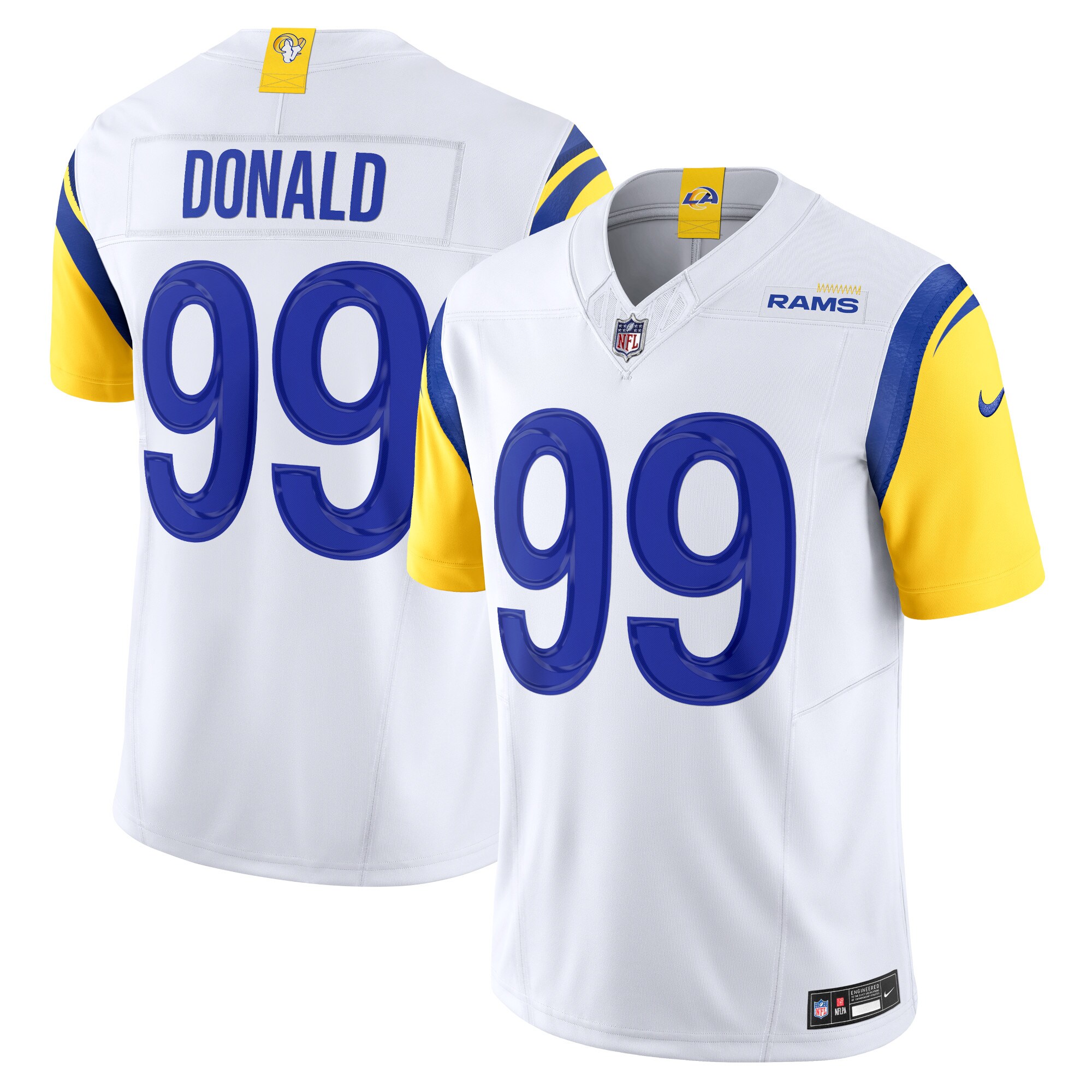 Los Angeles Rams Aaron Donald White Vapor F.U.S.E. Limited NFL Jersey Men's