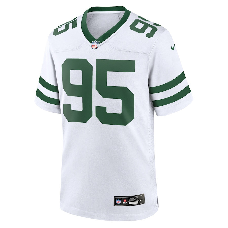Quinnen Williams 95 New York Jets Game Legacy White NFL Jersey Men's
