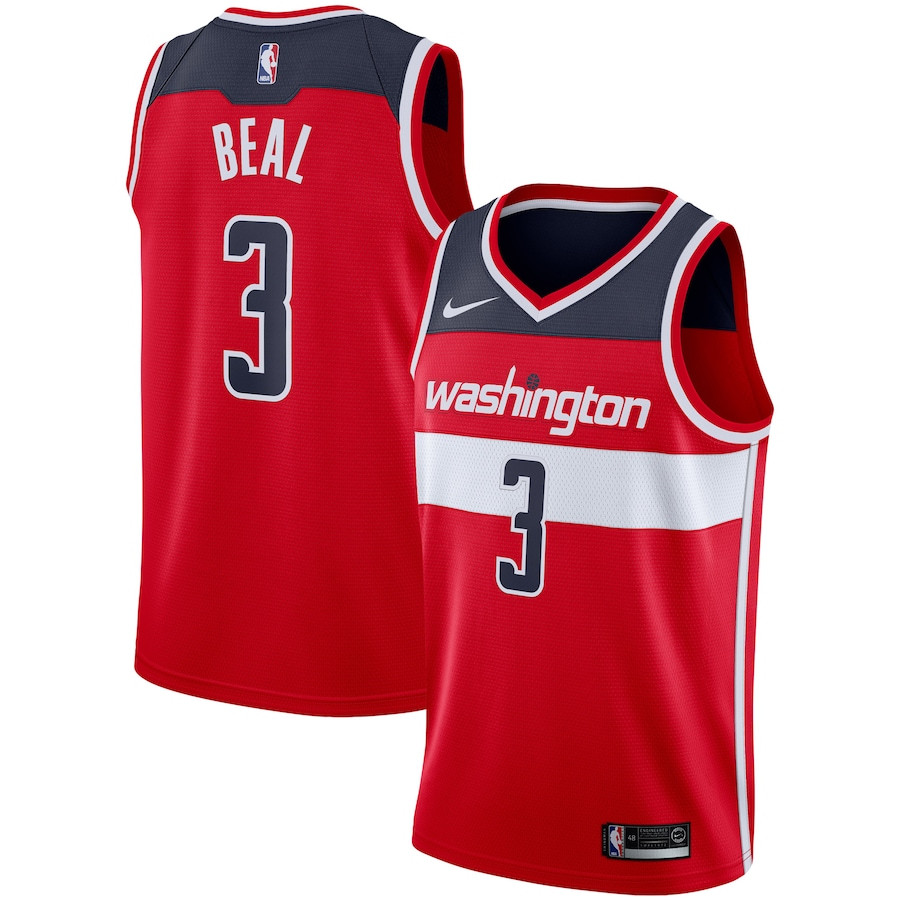 Bradley Beal 3 Washington Wizard Unisex Swingman Icon Edition Red NBA Jersey Unisex