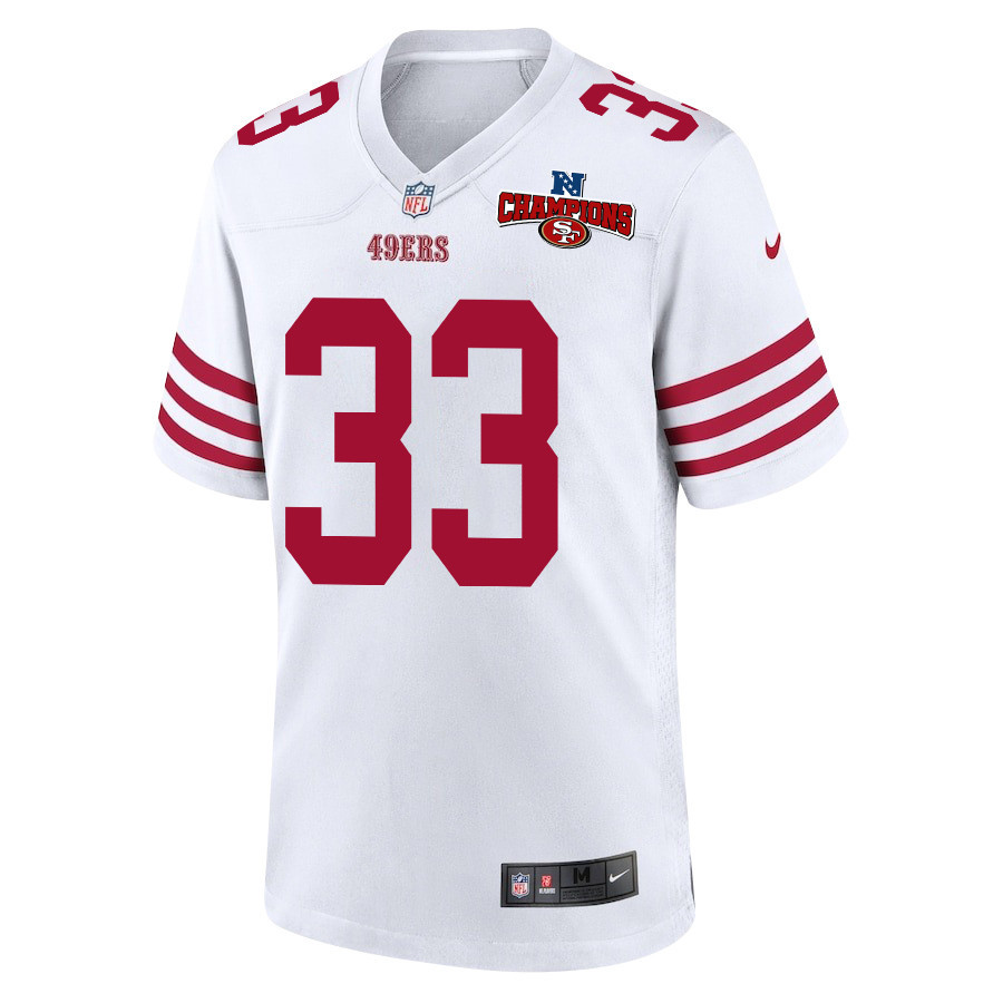 Logan Ryan 33 San Francisco 49ers NFC Champions Patch Game White NFL Jersey Men's