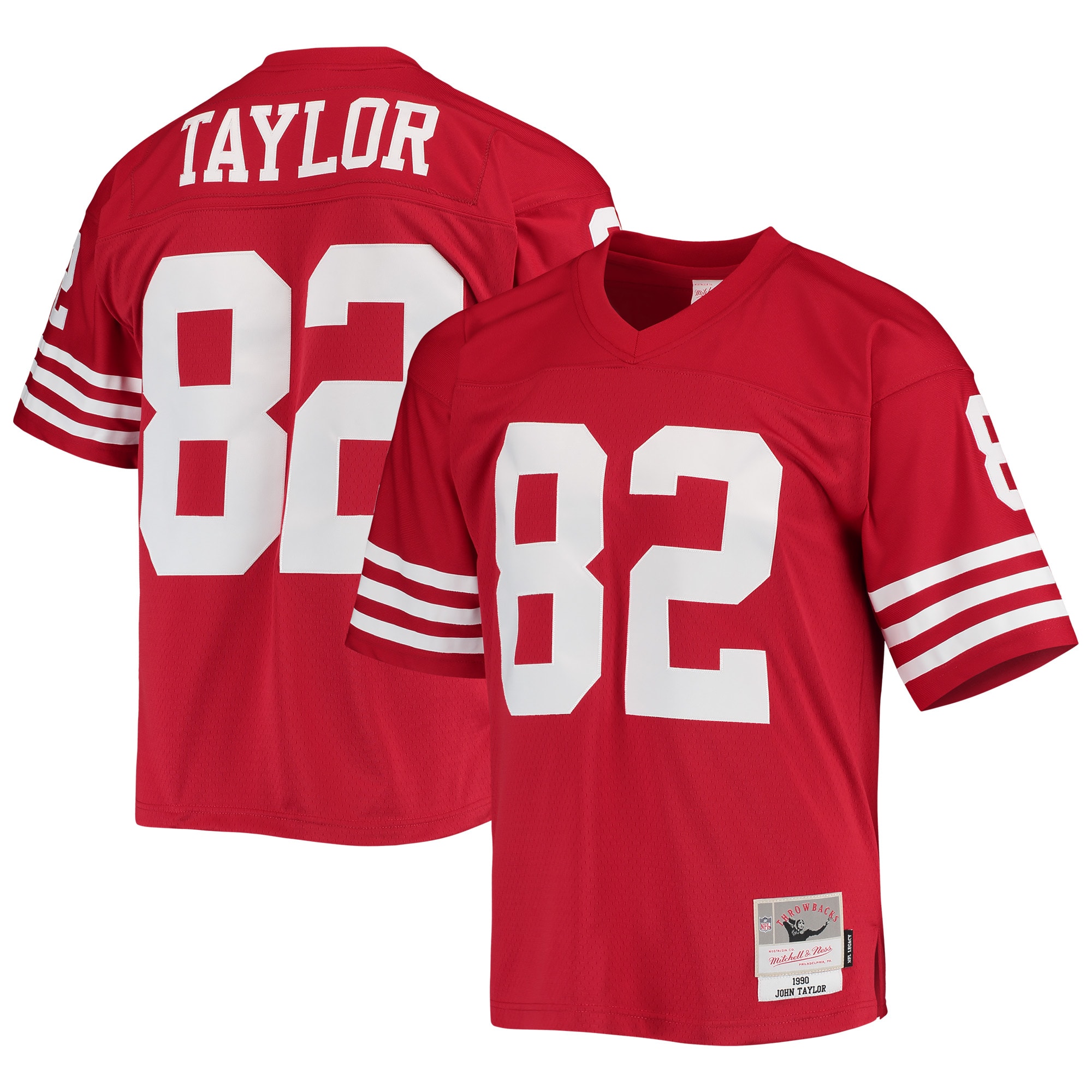 San Francisco 49ers John Taylor Mitchell Ness Scarlet Legacy NFL Jersey Men's