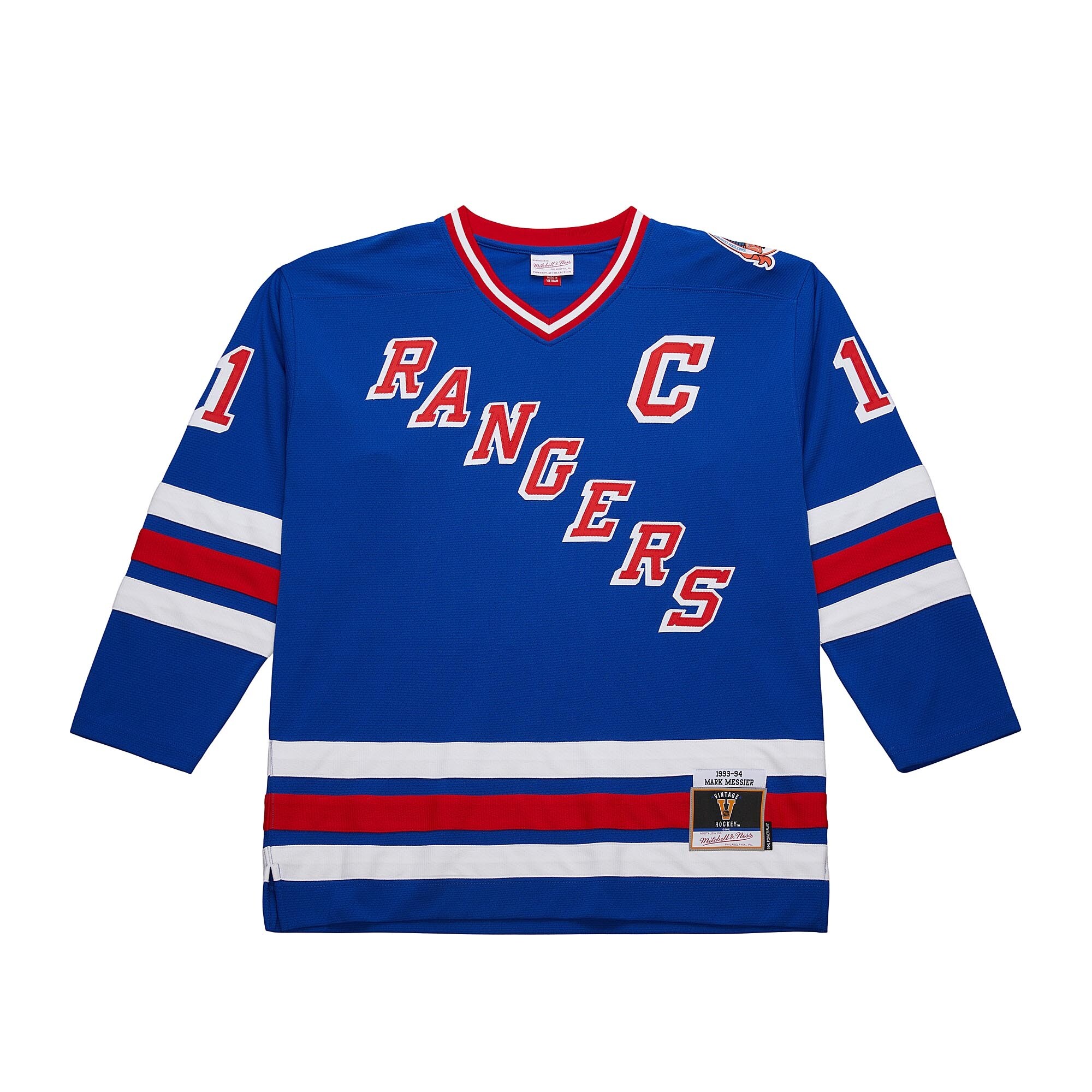 New York Rangers Mark Messier Mitchell Ness Blue Big Tall 1993/94 Blue Line 2.0 NHL Jersey Men's