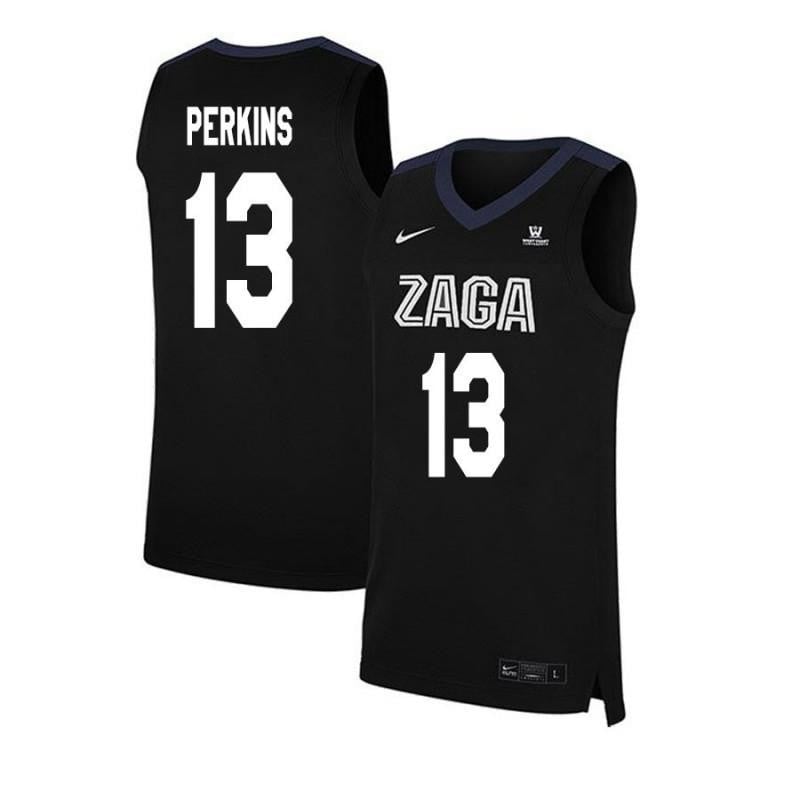 13 Josh Perkins Black Elite Gonzaga Bulldogs NCAA Jersey Men's