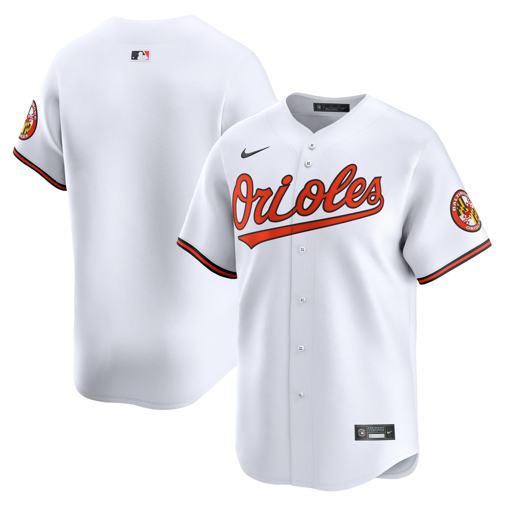 Baltimore Orioles White Home Limited MLB Jersey Youth