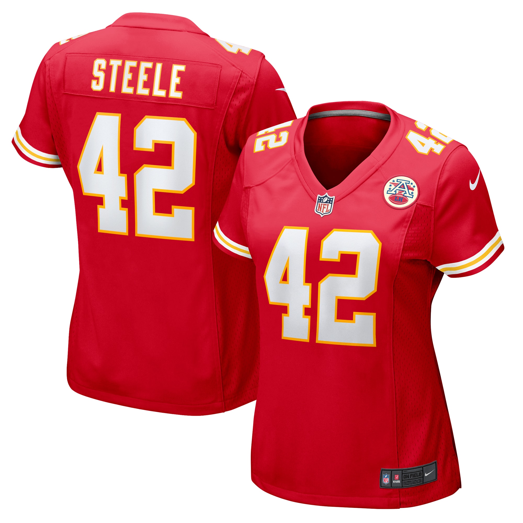 Kansas City Chiefs Carson Steele Red Game NFL Jersey Women's