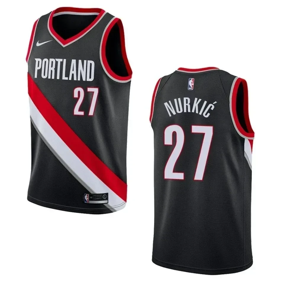 Portland Trail Blazers 27 Jusuf Nurkic Icon Swingman Black NBA Jersey Men's
