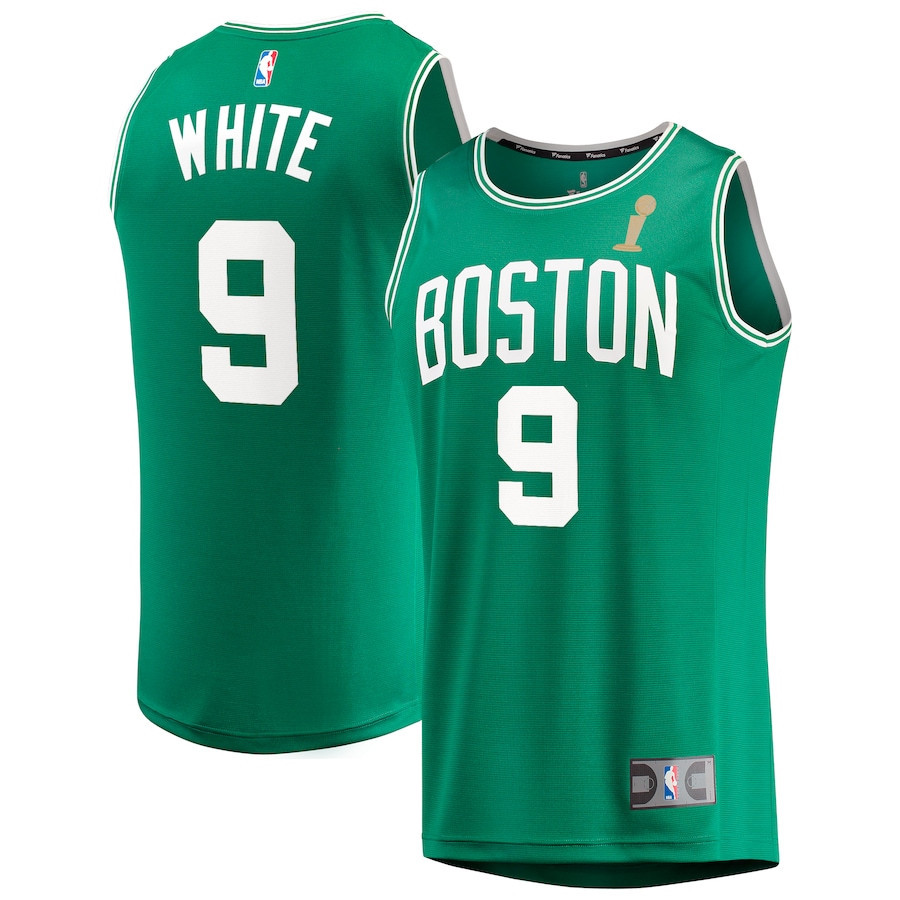 Derric White 9 Boston Celtics 2024 FINALS CHAMPIONS Kelly Green Icon Edition NBA Jersey Men's