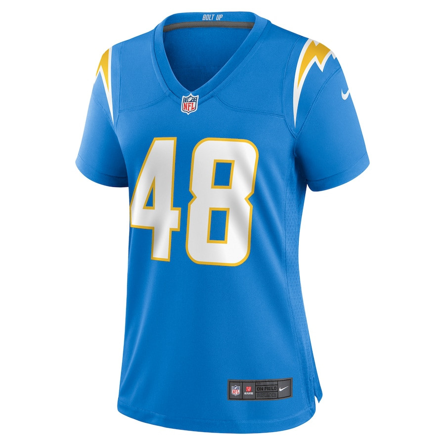 Bud Dupree 48 Los Angeles Chargers Game Powder Blue NFL Jersey Women's