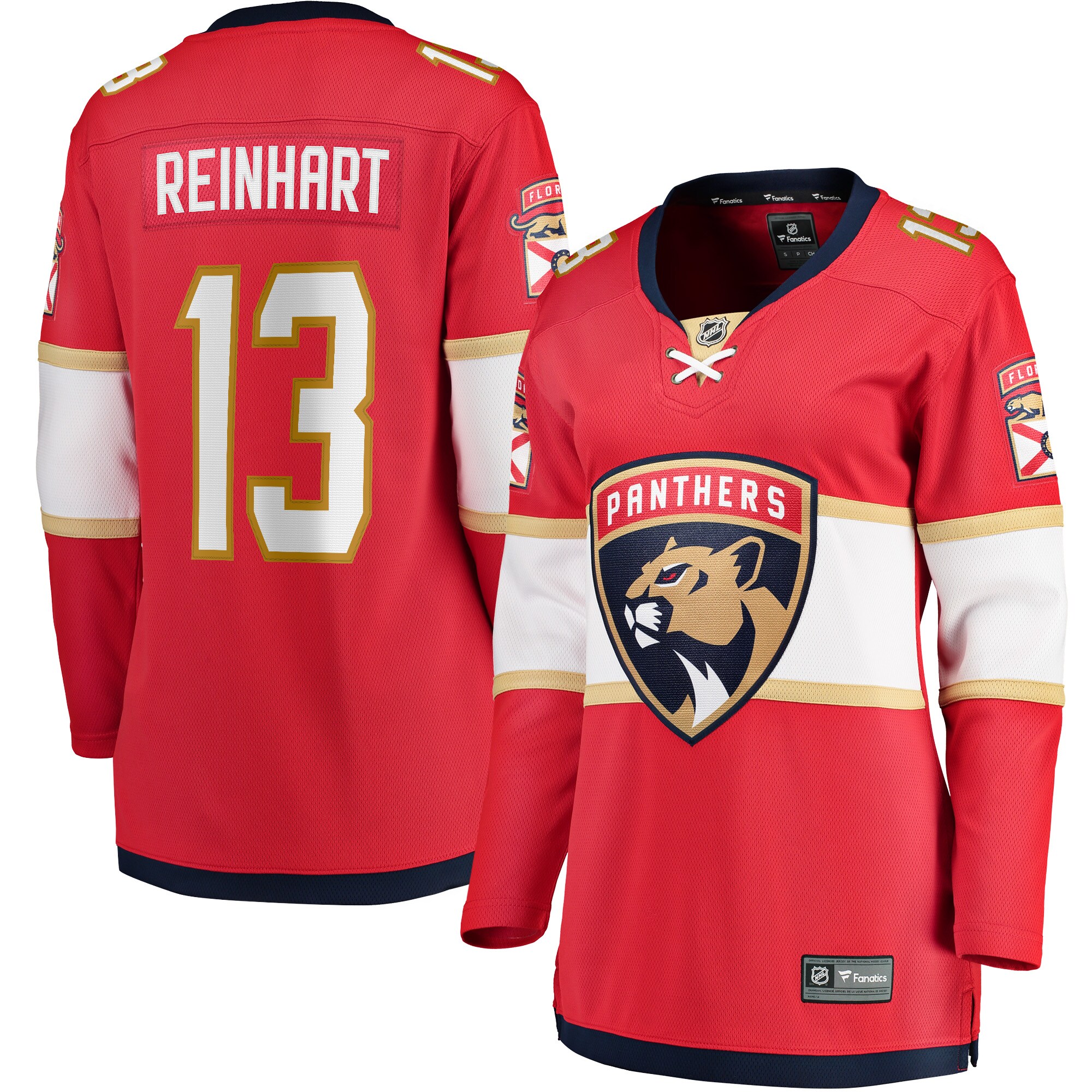 Florida Panthers Sam Reinhart Red Breakaway Player NHL Jersey Women's