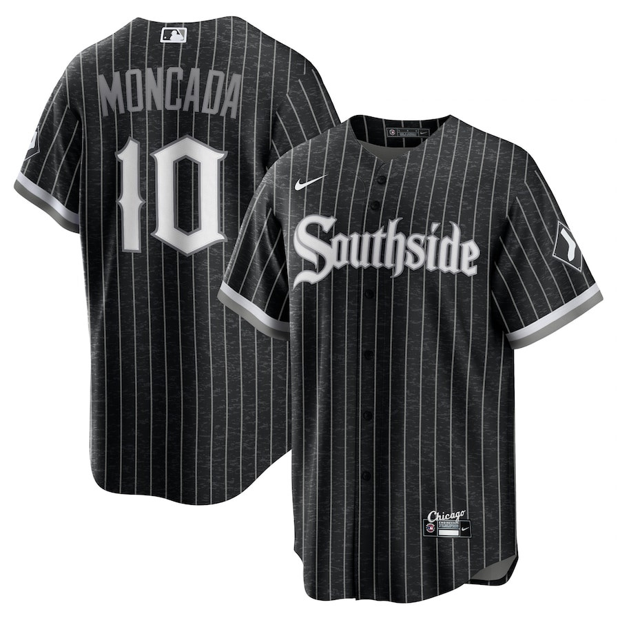 Yoan Moncada 10 Chicago White Sox City Connect Player Black MLB Jersey Men's