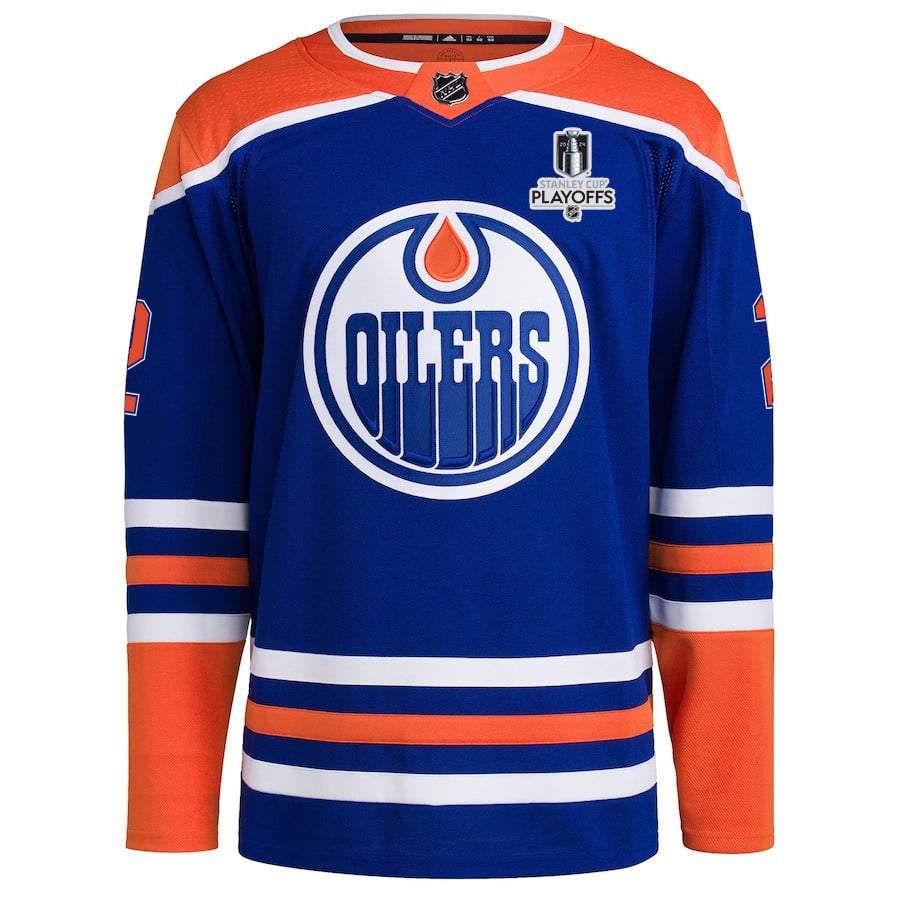 Evan Bouchard 2 Edmonton Oilers 2024 Playoffs Patch Home Men NHL Jersey Men's